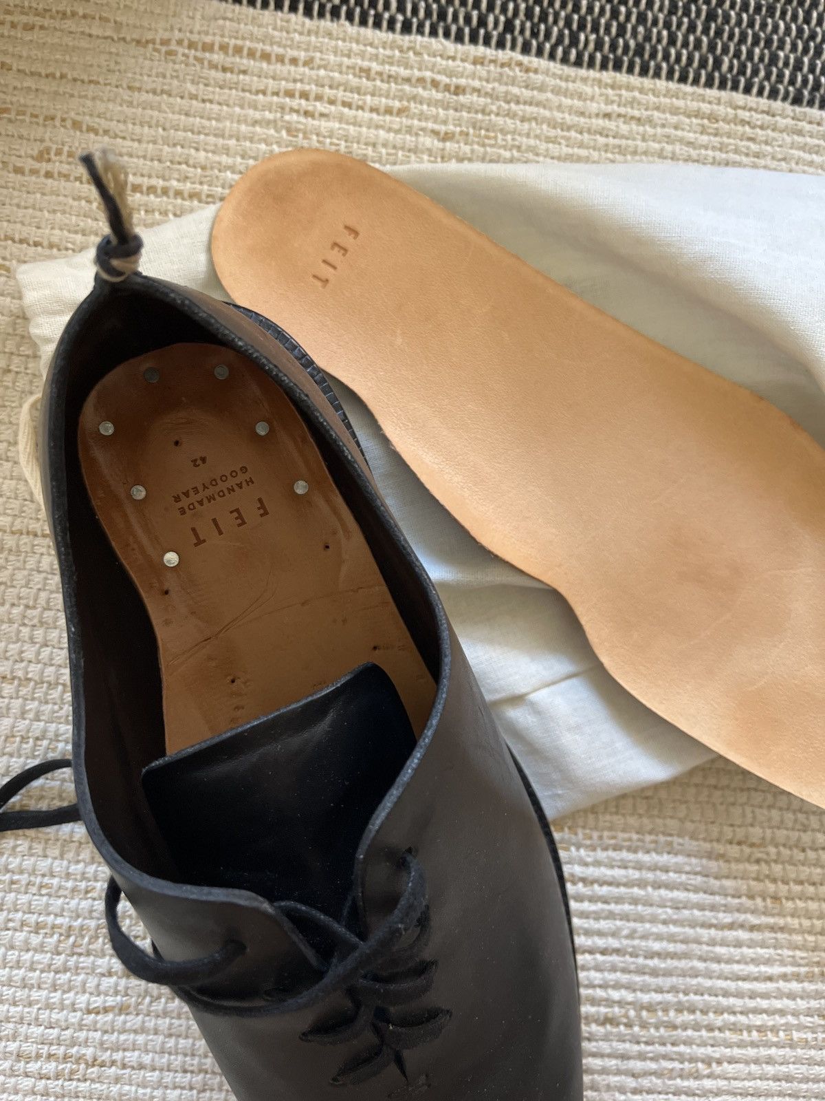 Feit Feit hand sewn black leather seamless oxfords (c. 2018?) Size US 9 / EU 42 - 15 Thumbnail