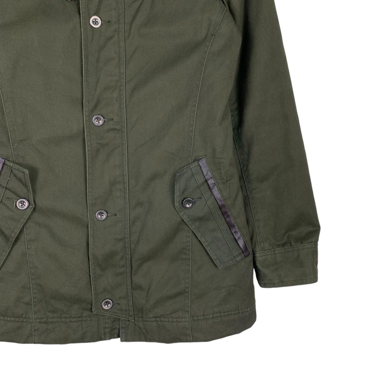 In The Attic IN THE ATTIC Turtleneck Four Pocket Green Jacket #1154-C53 Size US M / EU 48-50 / 2 - 6 Thumbnail