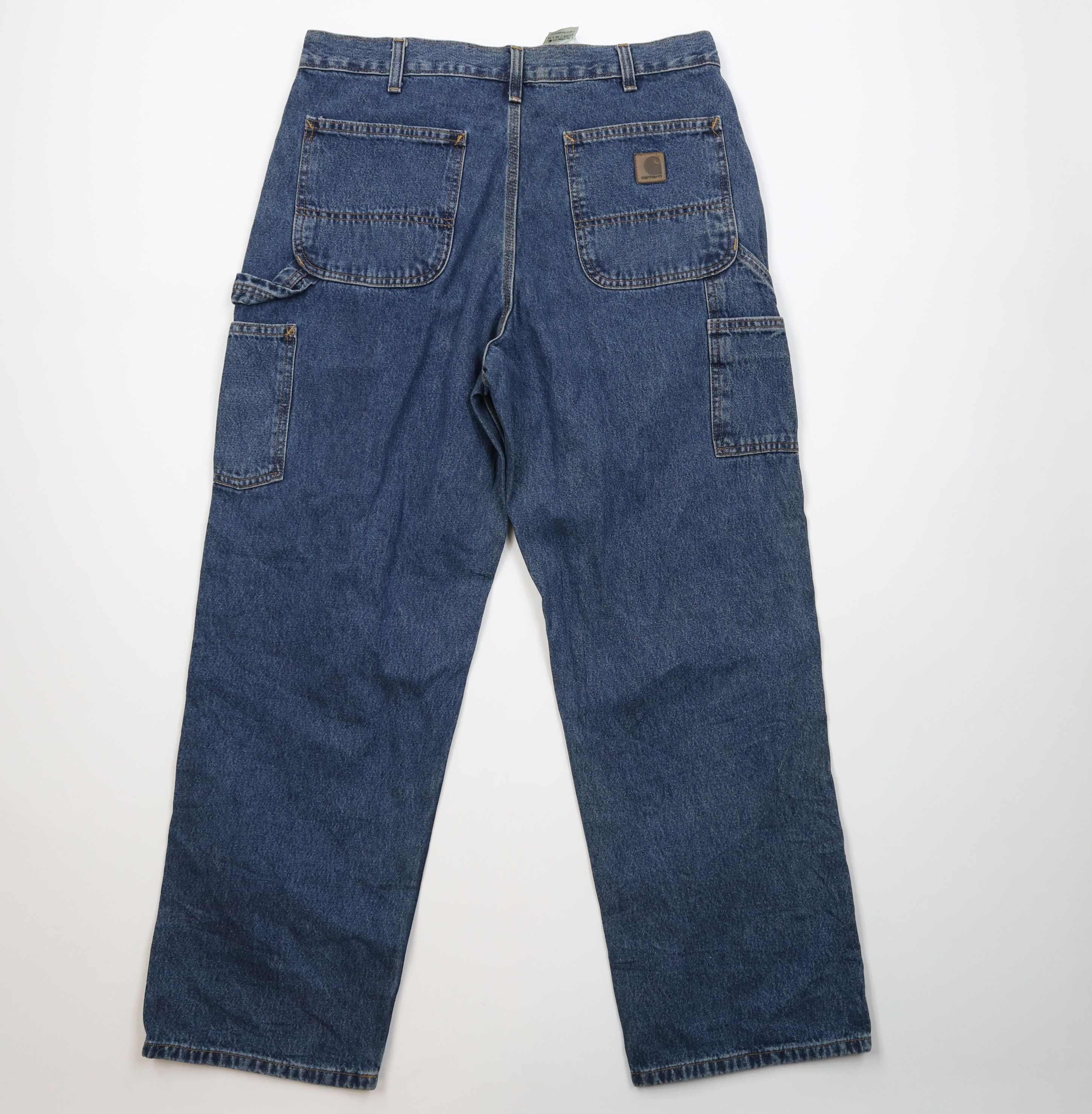 Carhartt Vintage Y2K Carhartt Original Wide Leg Dungaree Denim Jeans Size US 36 / EU 52 - 9 Thumbnail