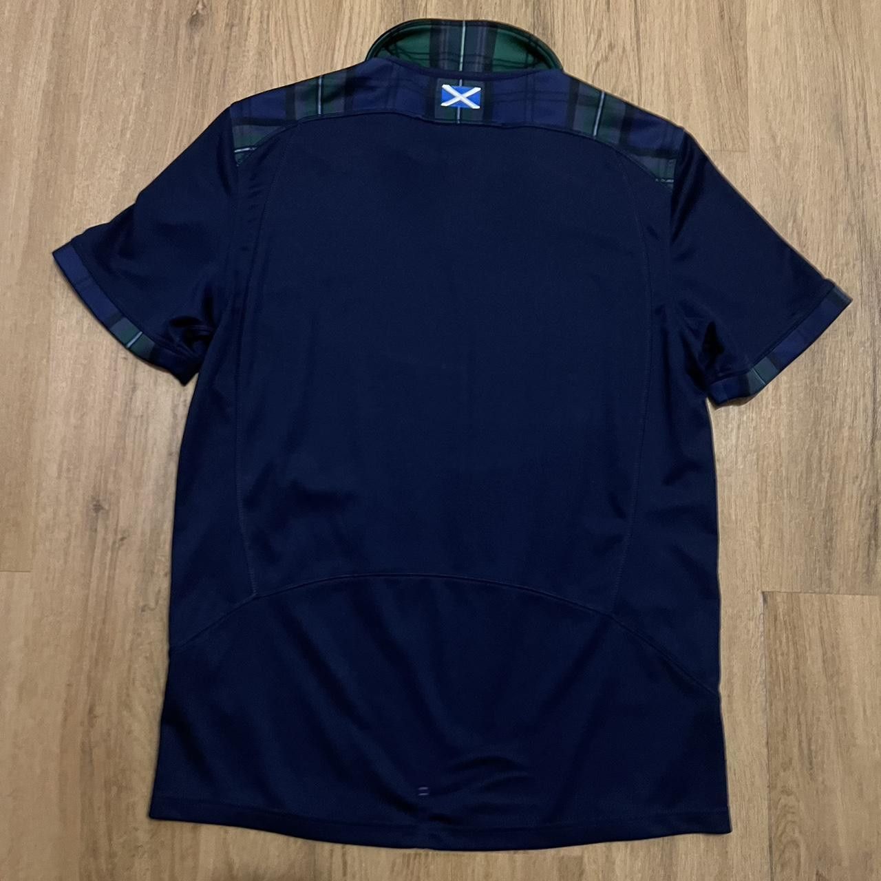 Macron Navy Scotland rugby shirt with white and green details Size US XXL / EU 58 / 5 - 2 Thumbnail