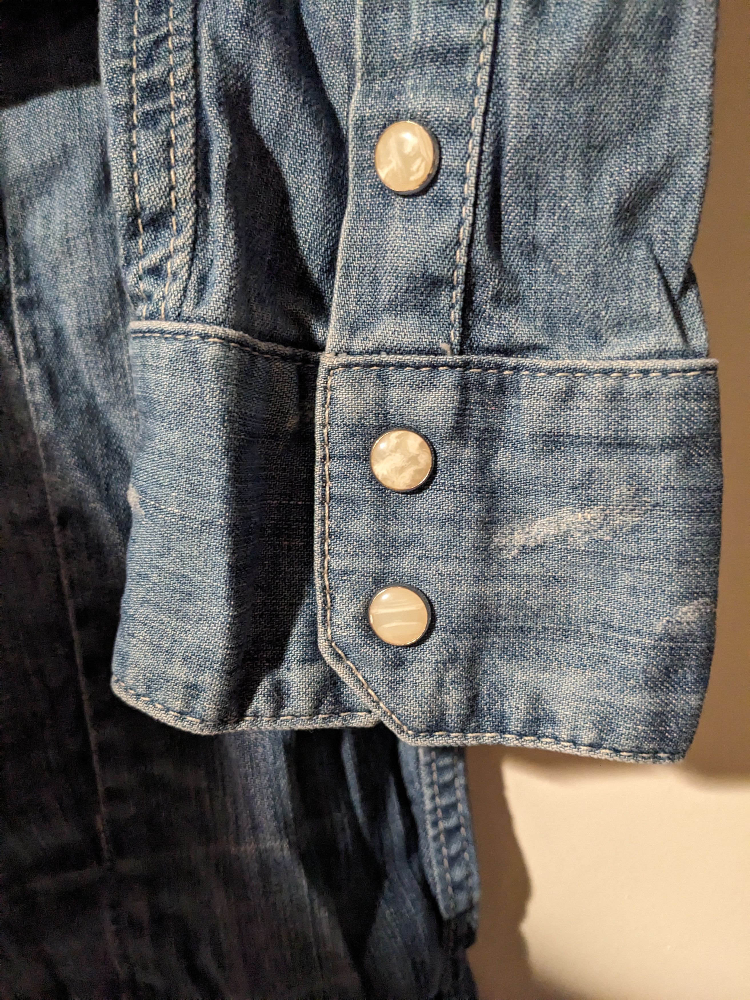 True Religion × Vintage Vintage 90s True Religion Pearl Snap Womans Large Shirt Size L / US 10 / IT 46 - 15 Thumbnail