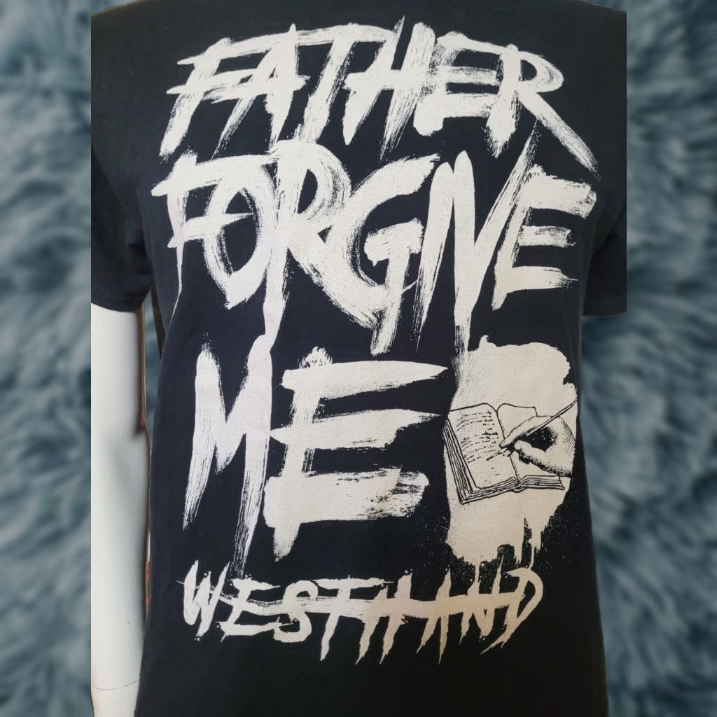 Gildan Westhand Father Forgive Me Band T Shirt Medium Black Gildan 100% Cotton Short Sleeve Crew Neck Mens Graphic Tee Metal Music Detroit Size US M / EU 48-50 / 2 - 1 Thumbnail