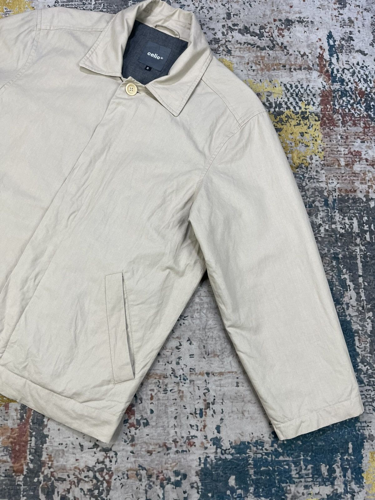 Celio Celio Beige Button Down Regular Fit Quarter Sleeve Jacket Size US S / EU 44-46 / 1 - 6 Thumbnail