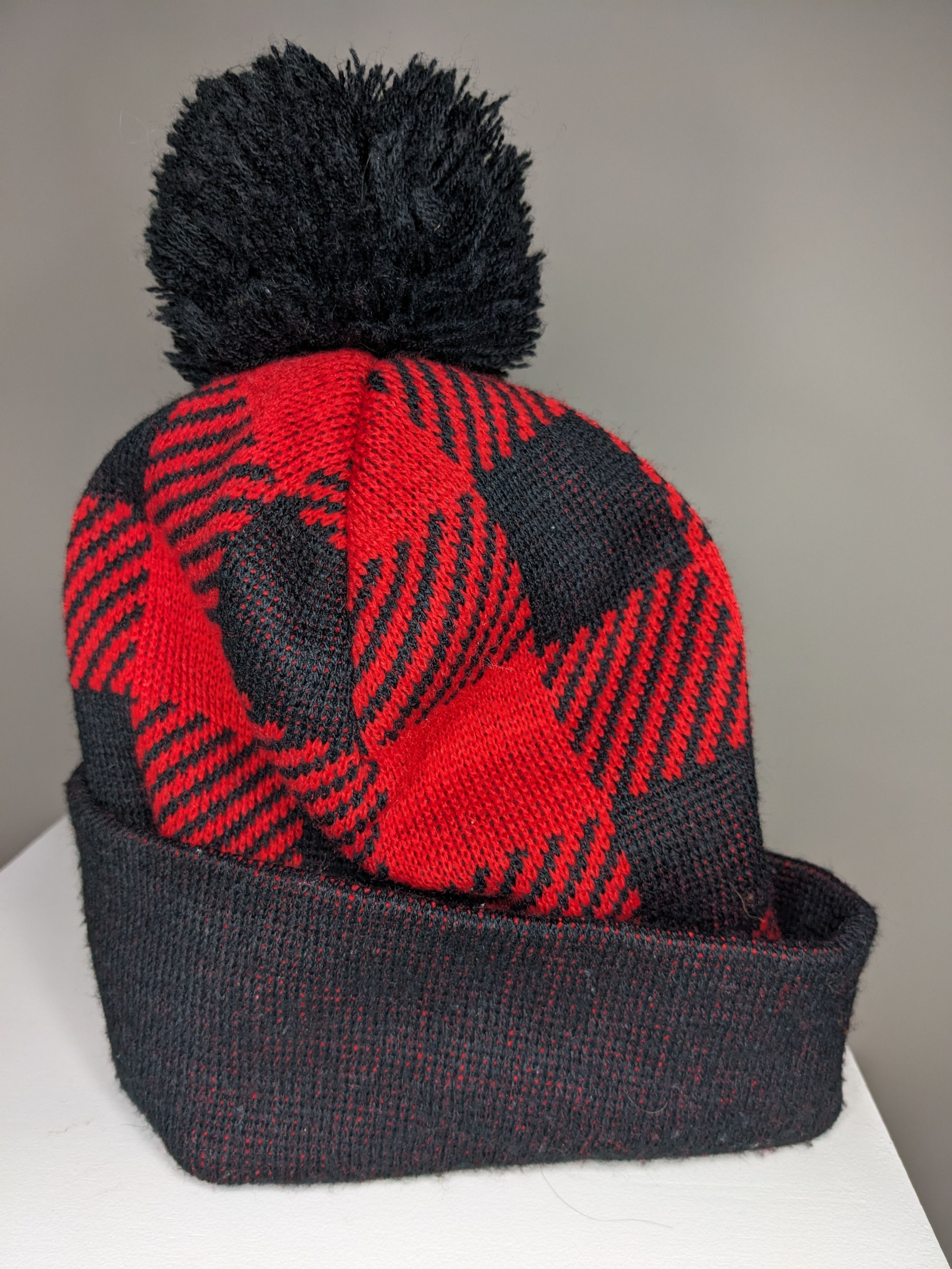 Vintage Toronto FC Pom Knit Beanie Buffalo Plaid OS MLS Hat Logo Size ONE SIZE - 4 Thumbnail