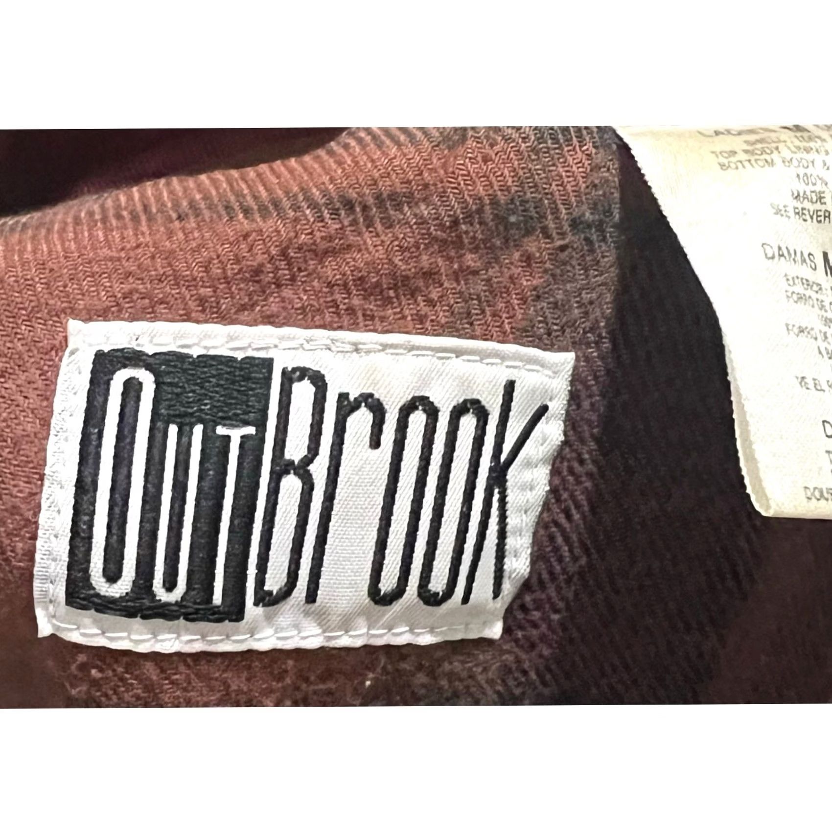 Vintage VINTAGE Outbrook Chore Jacket Womens M Burgundy Cotton Twill Plaid Lined Jacket Coat Size M / US 6-8 / IT 42-44 - 7 Thumbnail