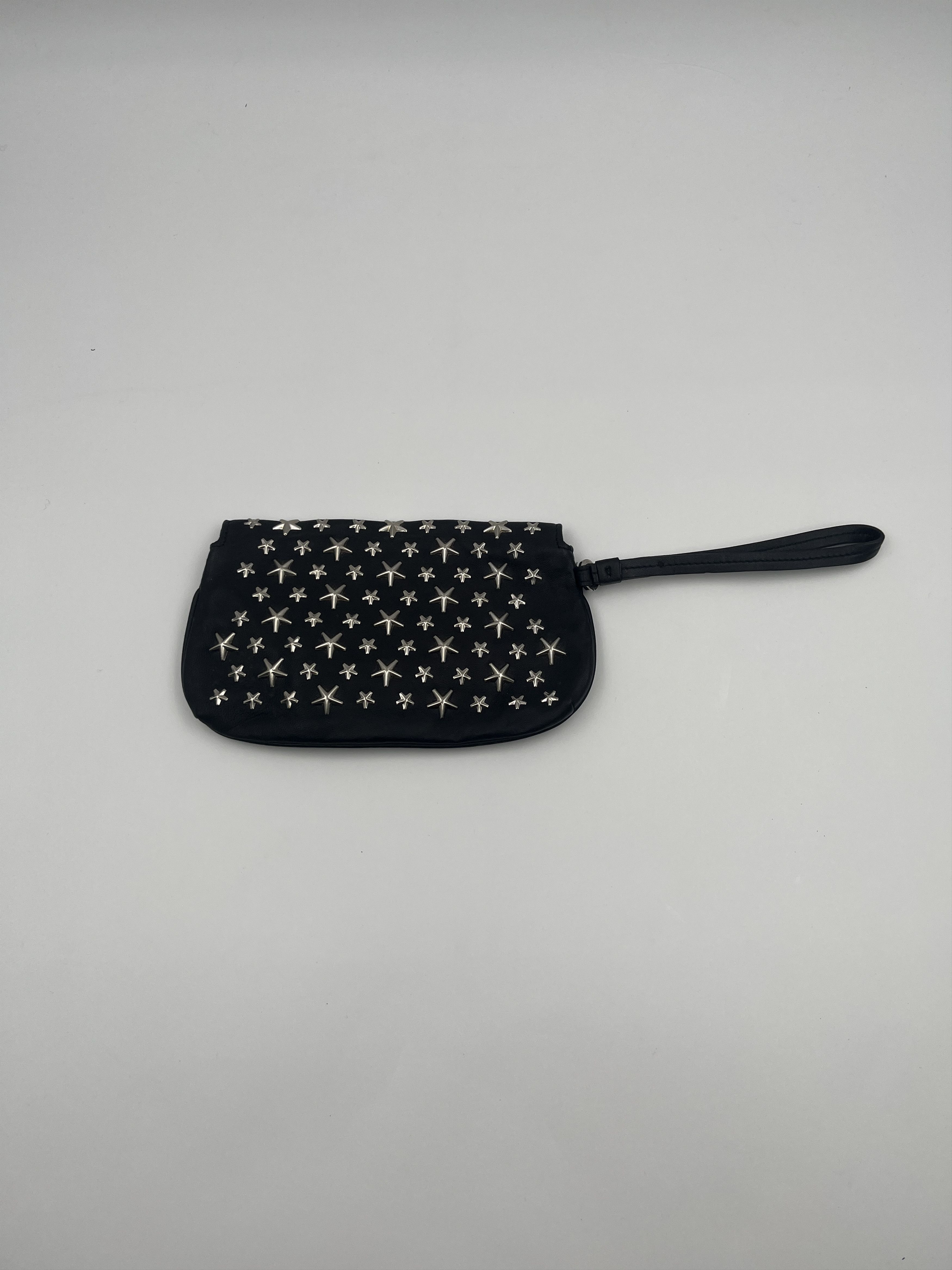 Jimmy Choo Jimmy Choo Black Star-Studded Leather Pouch Size ONE SIZE - 2 Thumbnail