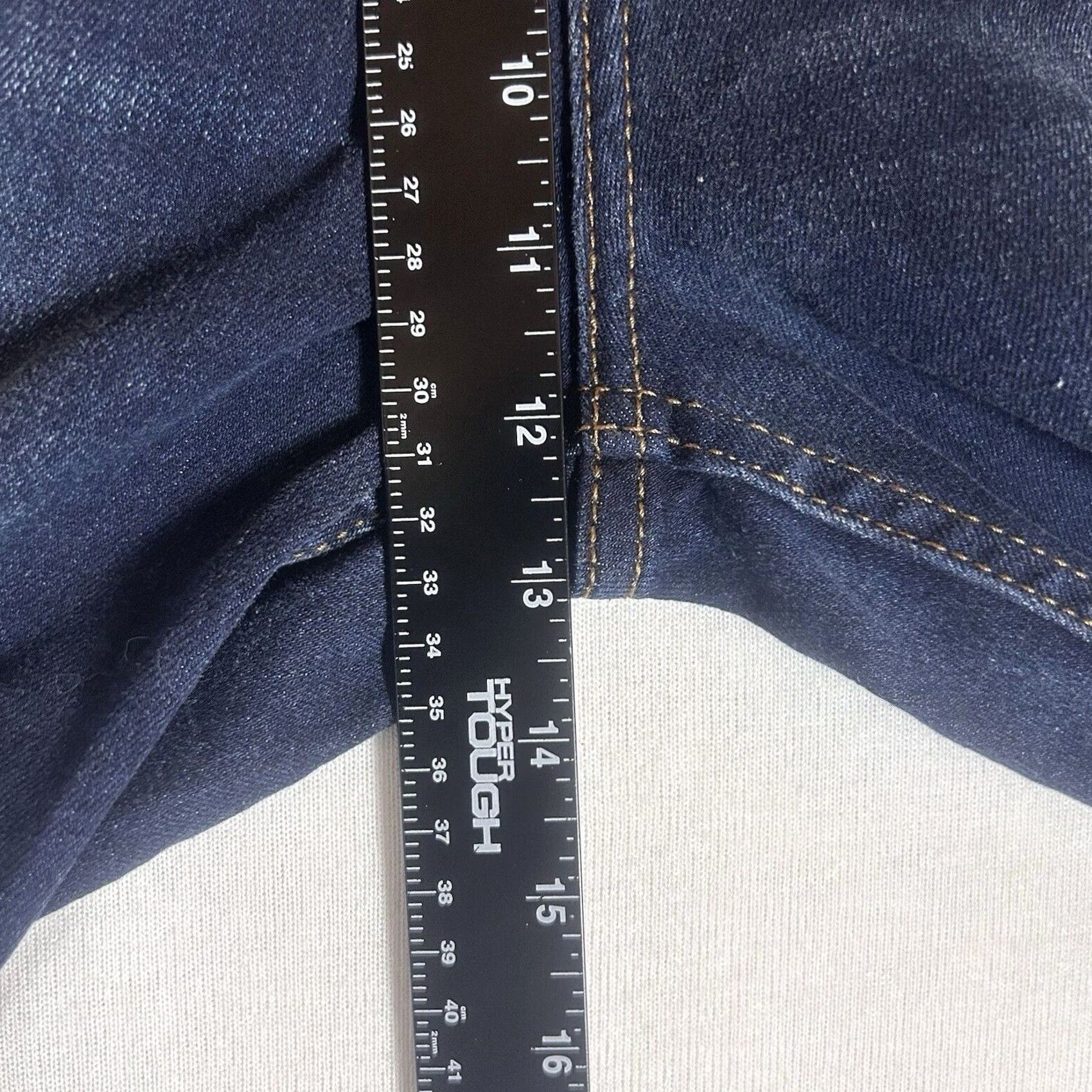 Lee Lee Heritage Jeans Womens 14 Slim Fit Skinny Ankle High Rise Dark Wash Denim Jeans Blue Slimming 5-Pocket Zipper Button Womens Jeans Size 36" / US 14 / IT 50 - 6 Thumbnail
