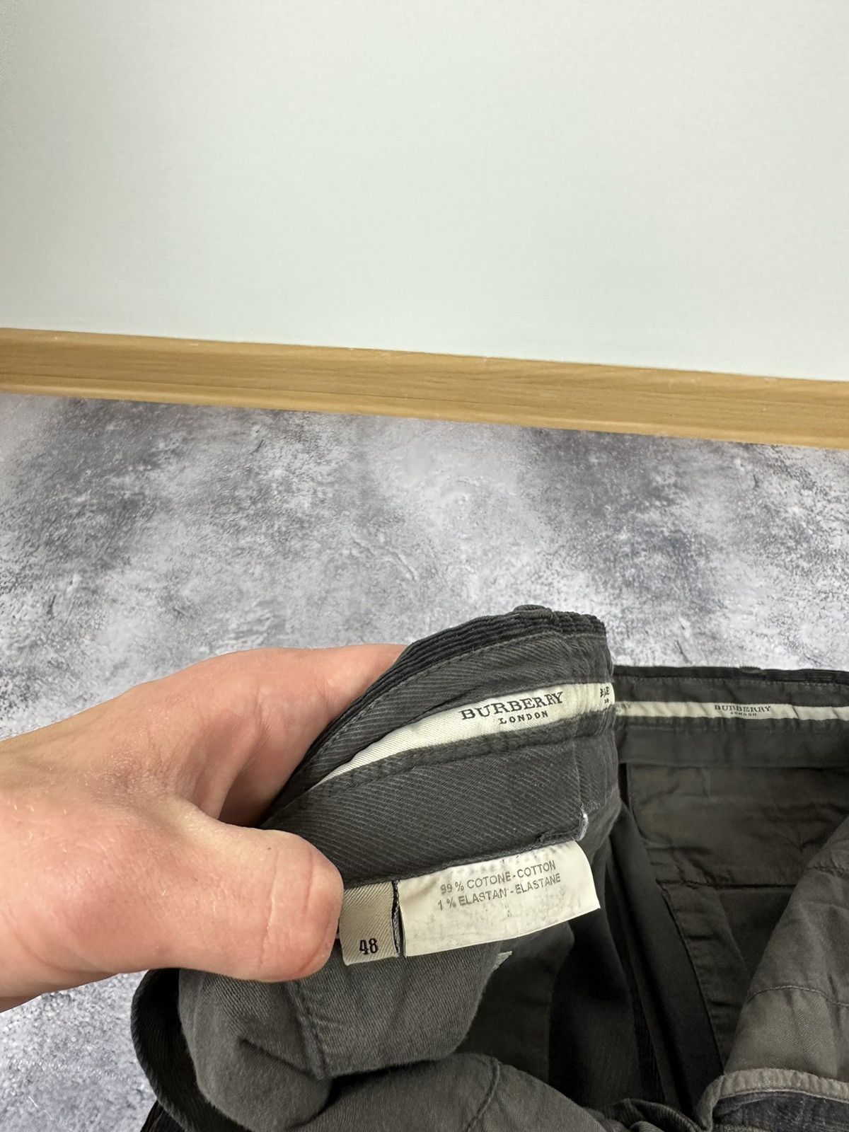 Burberry Vintage Burberry Black Corduroy Luxury Velvet Designer Pants Size US 34 / EU 50 - 18 Thumbnail