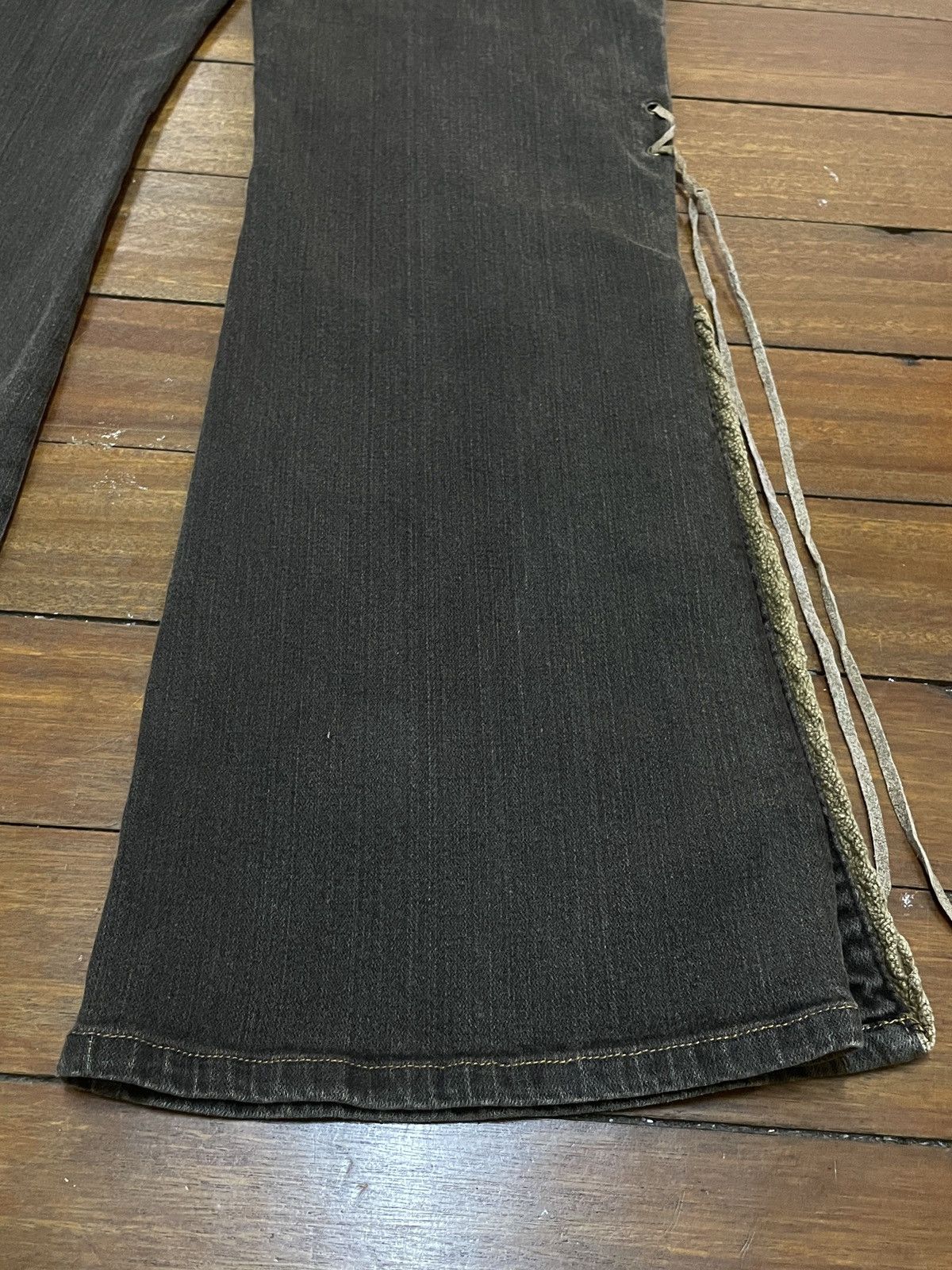 14th Addiction Rare Design Vintage Brand Lip Make Super Flared Jeans 1990s Size US 33 - 8 Thumbnail