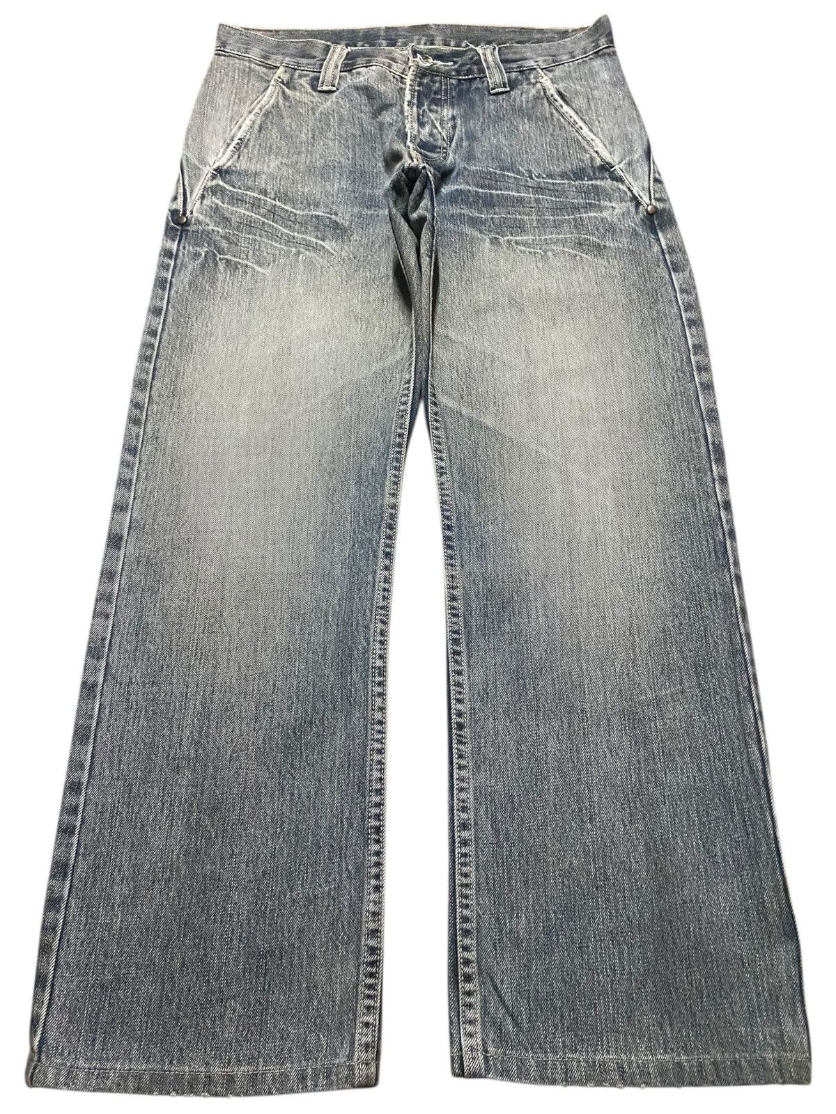 Japanese Brand Vtg Japanese Brand Icco Faded Wash Distressed Loose Jeans Size US 32 / EU 48 - 1 Thumbnail
