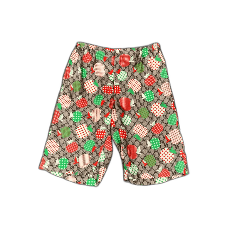Gucci Gucci Apple Print Silk Shorts-2505 Size US 44 / EU 60 - 1 Thumbnail