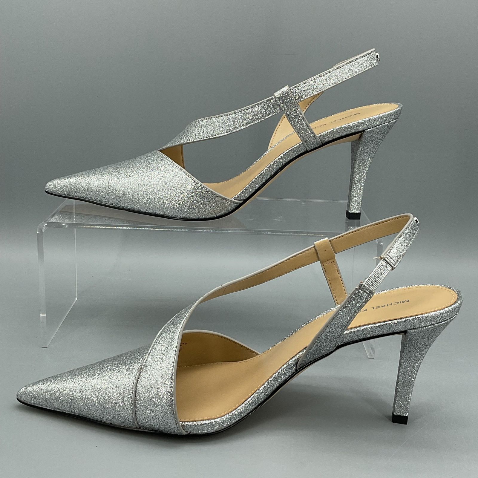 Michael Kors Michael Kors Women’s Jaida Slingback Pumps Silver Size 8 Size US 8 / IT 38 - 2 Thumbnail