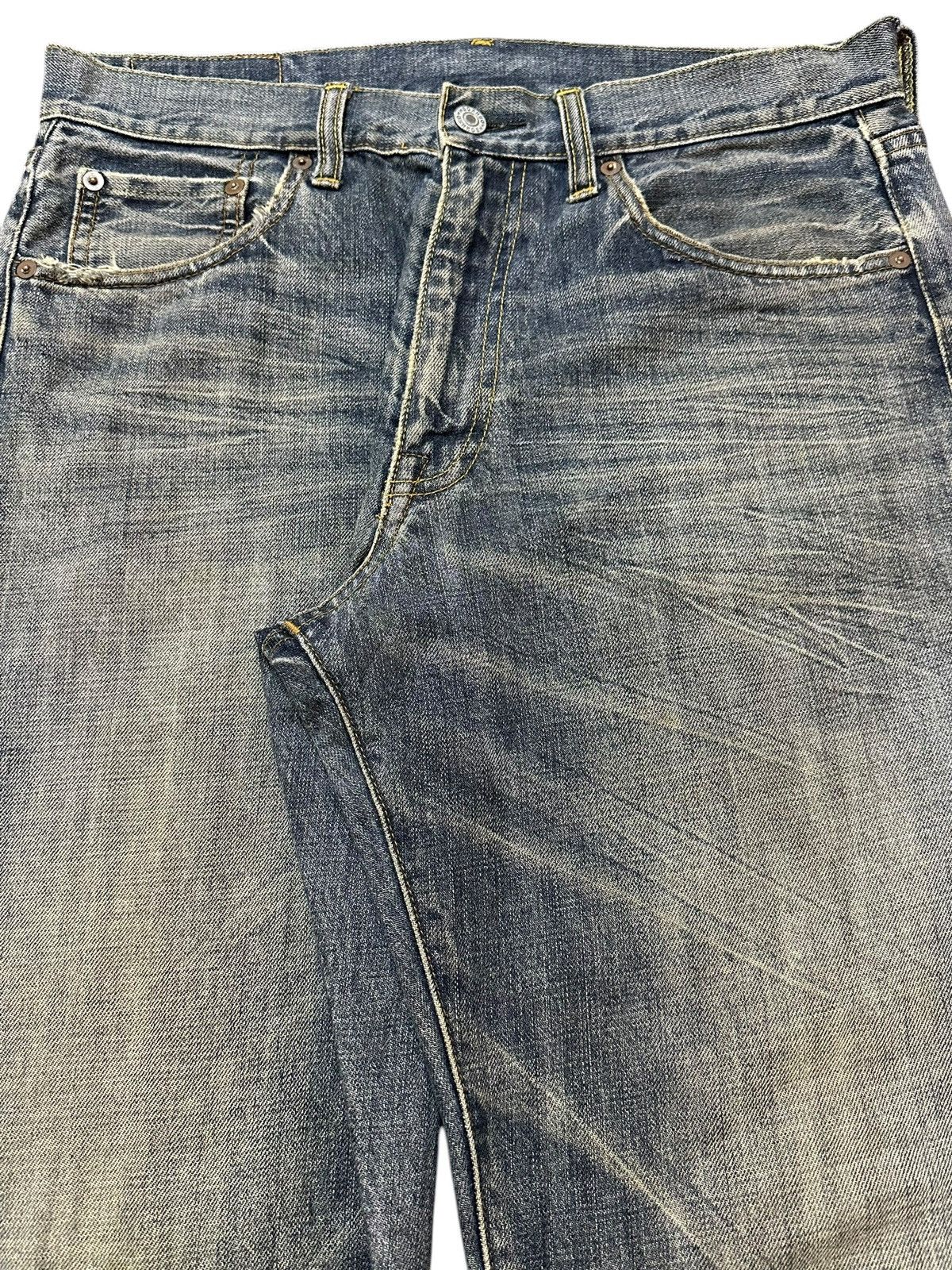 Japanese Brand Vintage Japanese Brand Blue Mud Wash Style Baggy Jeans Size US 32 / EU 48 - 4 Thumbnail