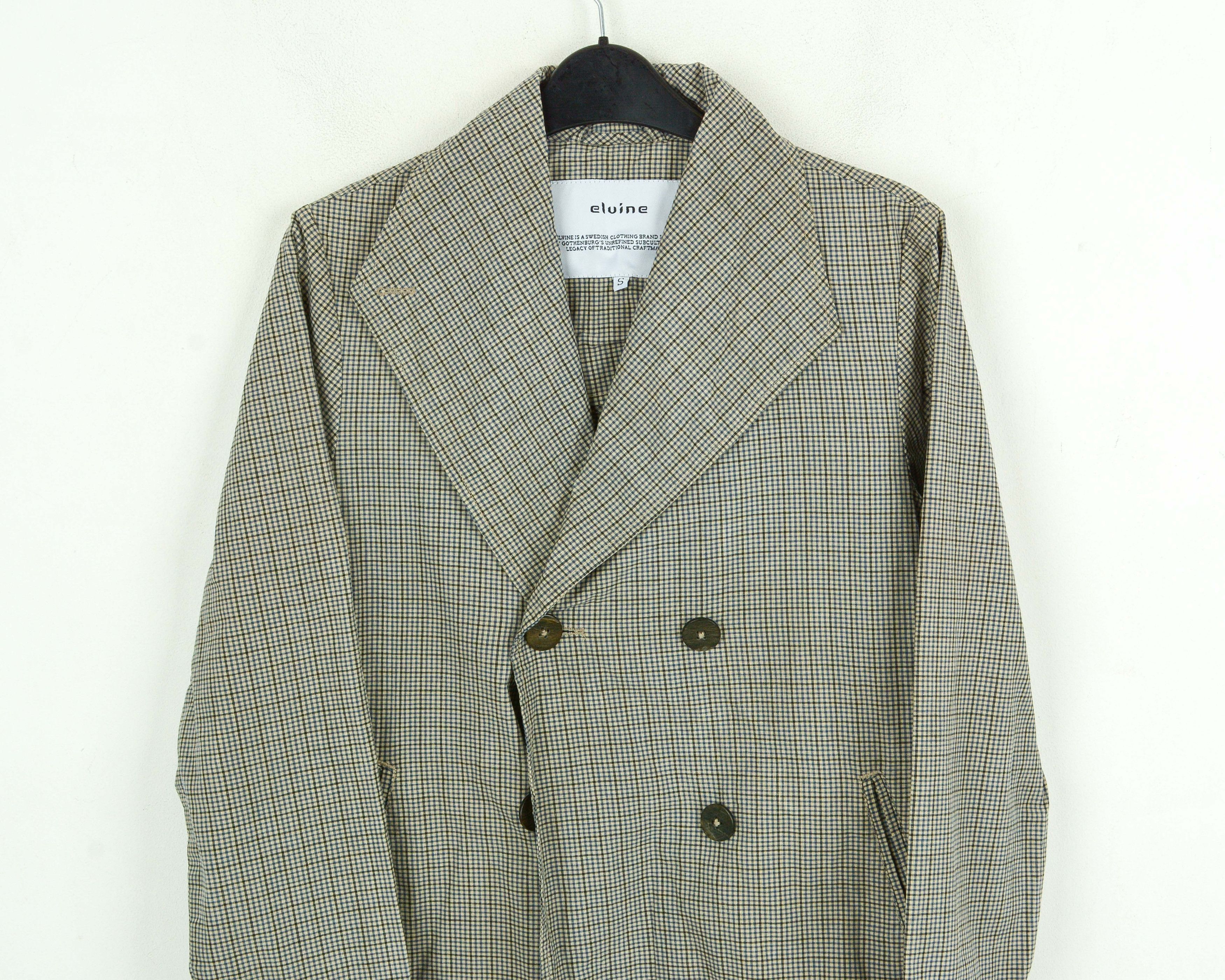 ELVINE Women S Tartan Blazer US 2 Jacket Plaid Coat Trench Mac Size S / US 4 / IT 40 - 2 Thumbnail
