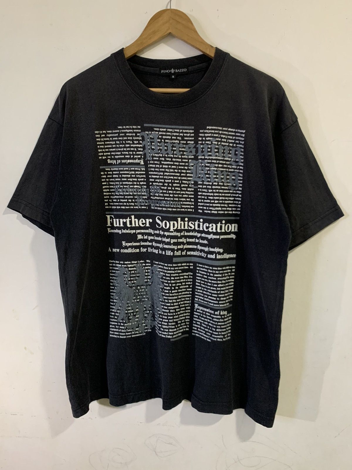 Japanese Brand Pino Bazzo Japan Poem Design SunFaded Shirt Size US XL / EU 56 / 4 - 1 Thumbnail