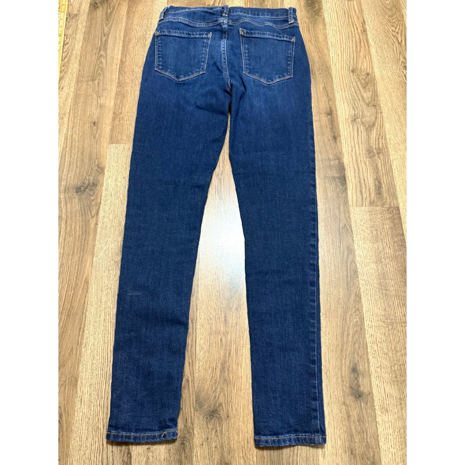Vintage a.n.a Jeans Women's 2 Blue Denim High Rise Skinny Jeans 38" Inseam 28" Stretch Regular Vintage: No Size 26" / US 2 / IT 38 - 2 Thumbnail