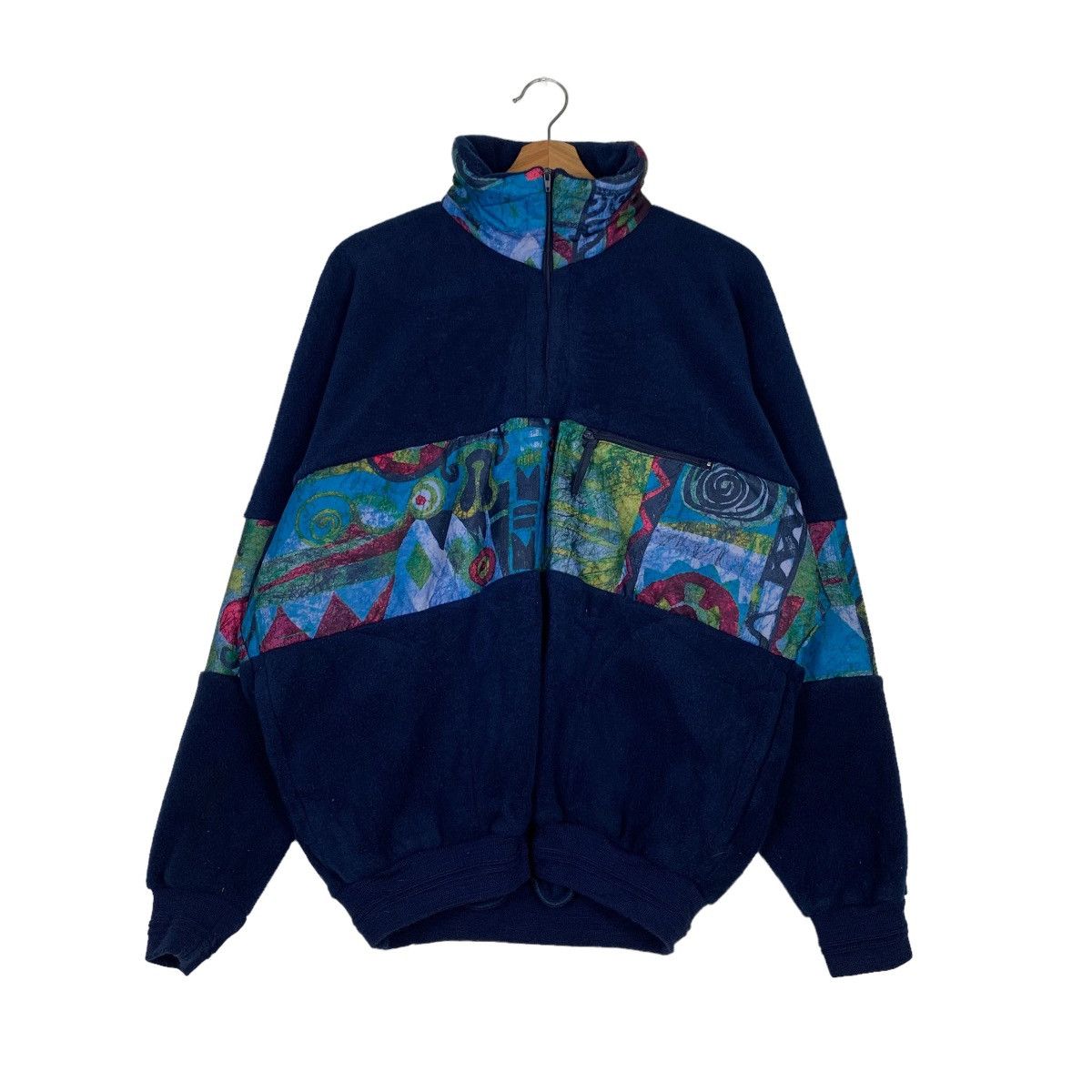 Japanese Brand SPLASHDOWN Graphic Single Pocket Fleece Jacket #0295-C13 Size US L / EU 52-54 / 3 - 1 Thumbnail