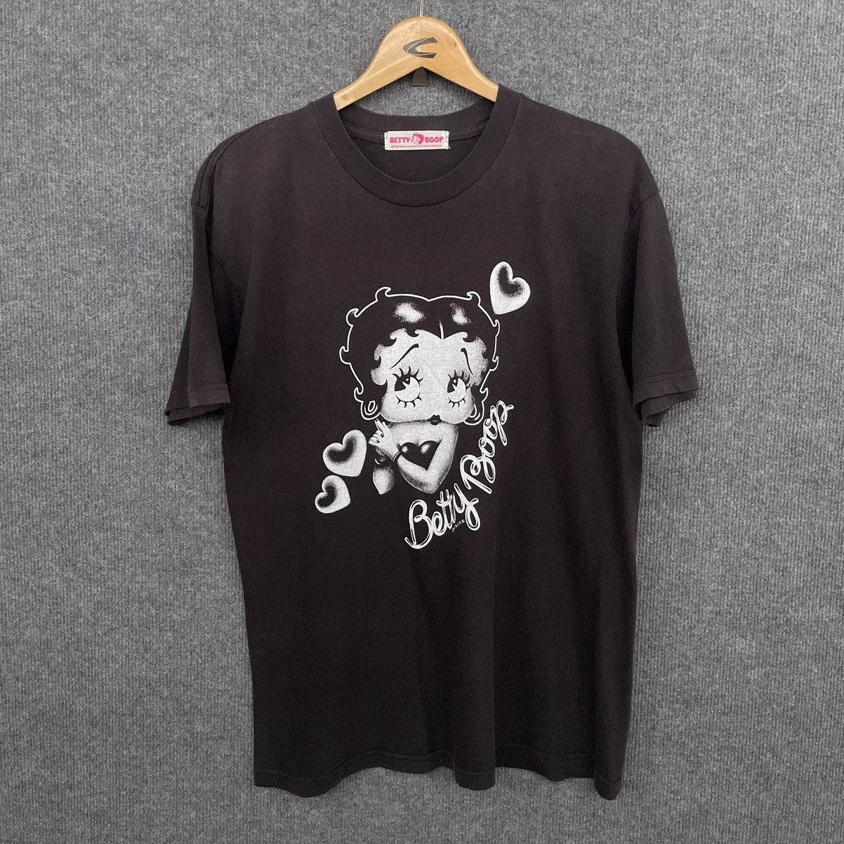 Cartoon Network × Vintage Vintage 90s Betty Boop Faded Black T Shirt Size US M / EU 48-50 / 2 - 1 Thumbnail