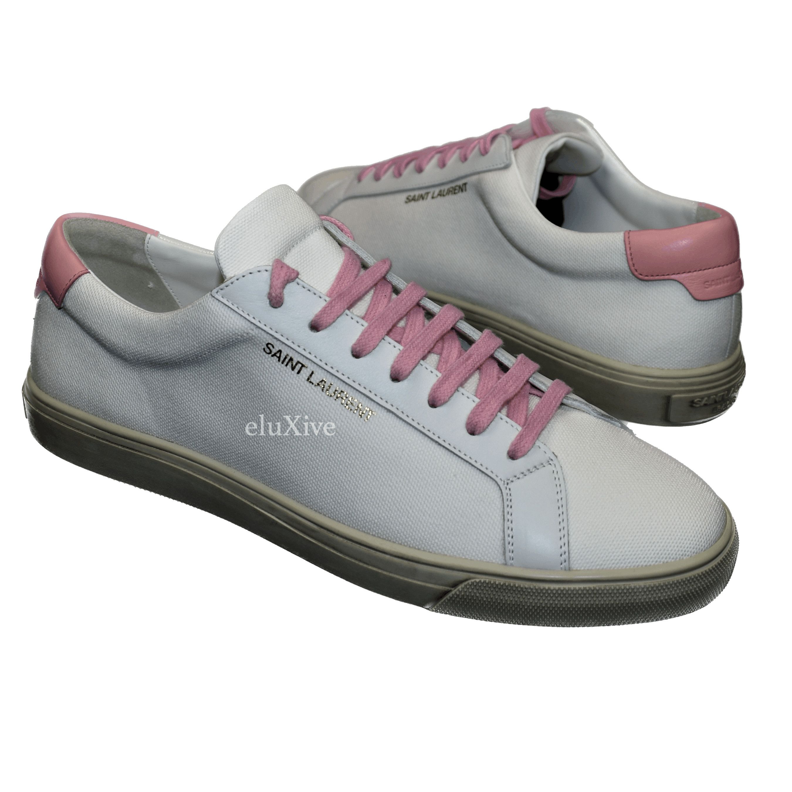 Saint Laurent Paris Saint Laurent White Canvas Andy Low Top Sneakers Size US 10.5 / EU 43-44 - 1 Preview