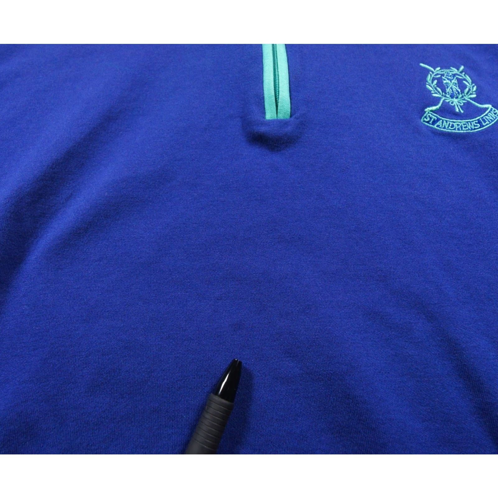 Vintage St Andrews Links Vest Mens Medium Blue Quarter Zip Golf Outdoors Preppy Adult Size US M / EU 48-50 / 2 - 4 Thumbnail