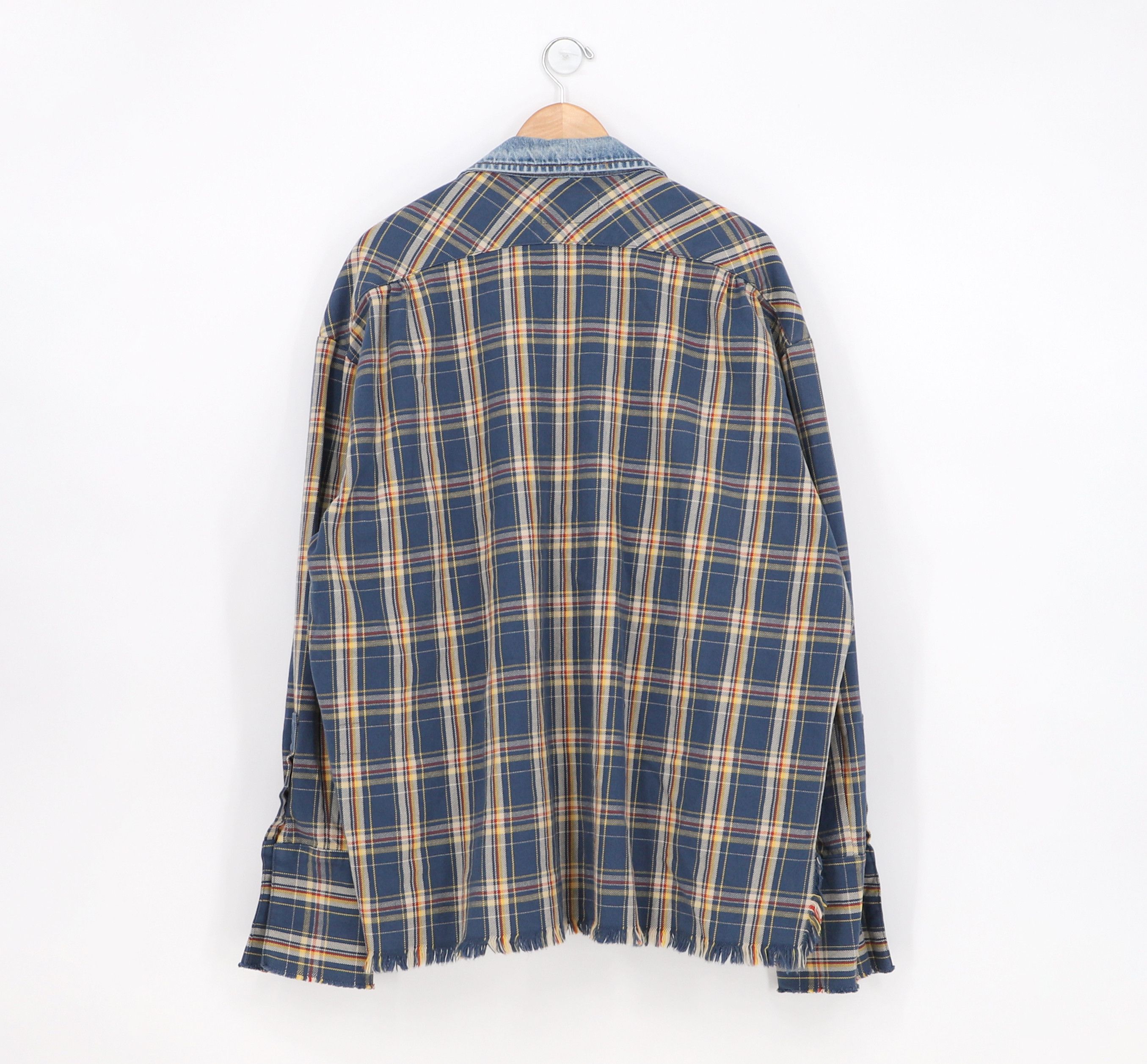 Greg Lauren GREG LAUREN Trucker Front Boxy Button Up Shirt Plaid Size 4 Size US XL / EU 56 / 4 - 2 Thumbnail