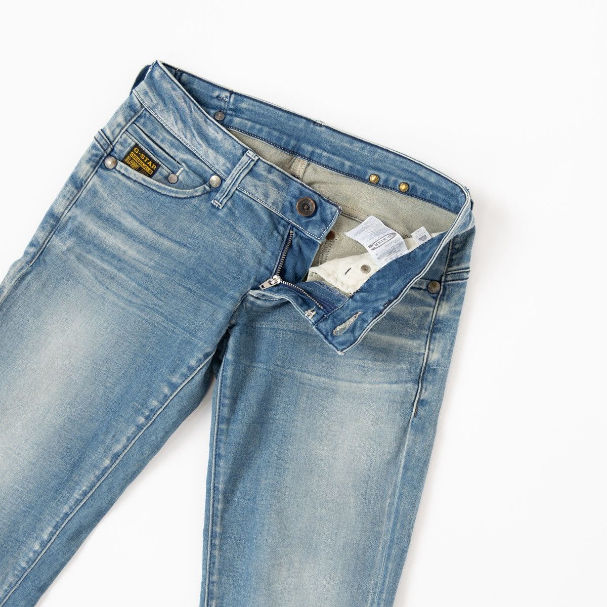 G-Star G-Star Raw Midge Straight Light Blue Jeans Stretch Denim Size 27" / US 4 / IT 40 - 3 Thumbnail