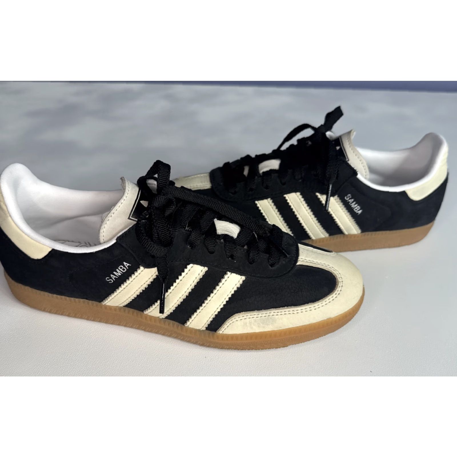 Adidas Adidas Samba OG W Core Black Wonder White Silver Sneakers IE5836 Women’s US 7.5 Leather Upper Low Top Casual Athletic Size US 8 / IT 38 - 2 Thumbnail