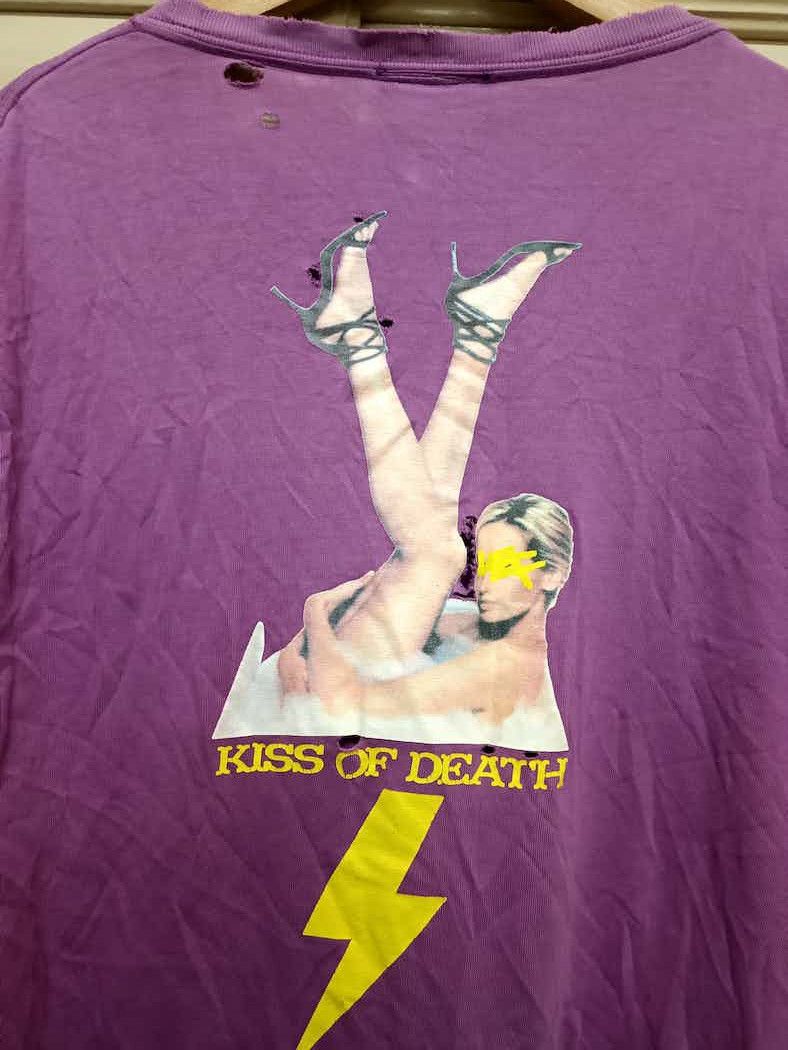 Designer × Hysteric Glamour t shirt long sleeve kiss of death distressed Size US M / EU 48-50 / 2 - 3 Thumbnail