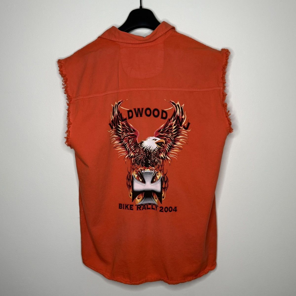 Harley Davidson Biker Design Wildwood NJ Bike Rally 2004 Distressed Vest Size US M / EU 48-50 / 2 - 2 Thumbnail