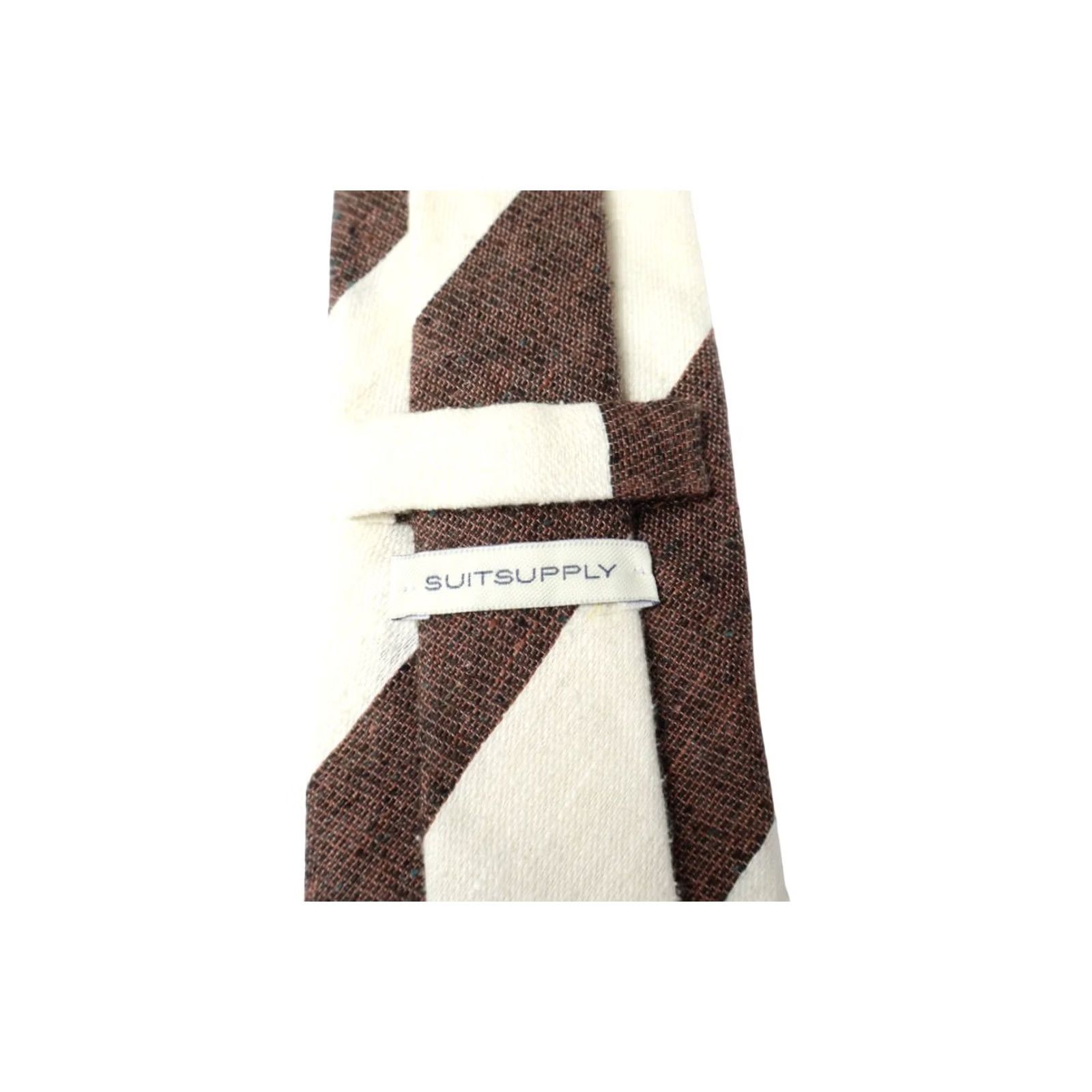 Suitsupply Suitsupply Tie Men's One Size Pointed Classic Stripe Brown Size ONE SIZE - 6 Thumbnail