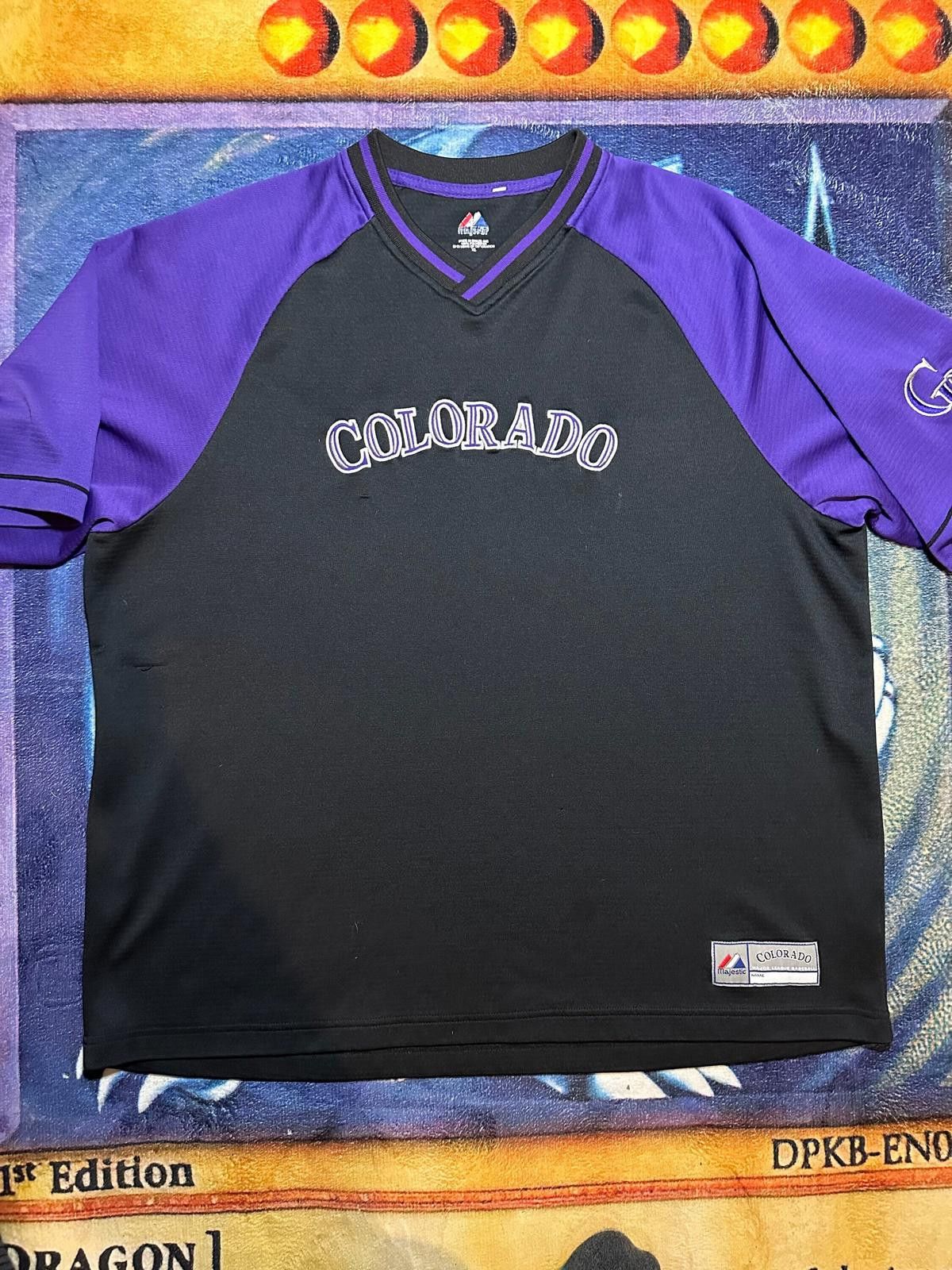 Majestic Colorado Rockies MLB Jersey - Black and Purple, Size XL Size ONE SIZE - 1 Thumbnail
