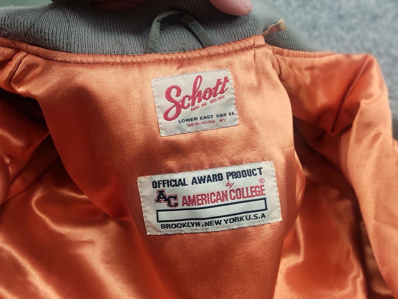 Schott Schott NYC Vintage American College Bomber Jacket Military Size L / US 10 / IT 46 - 14 Thumbnail