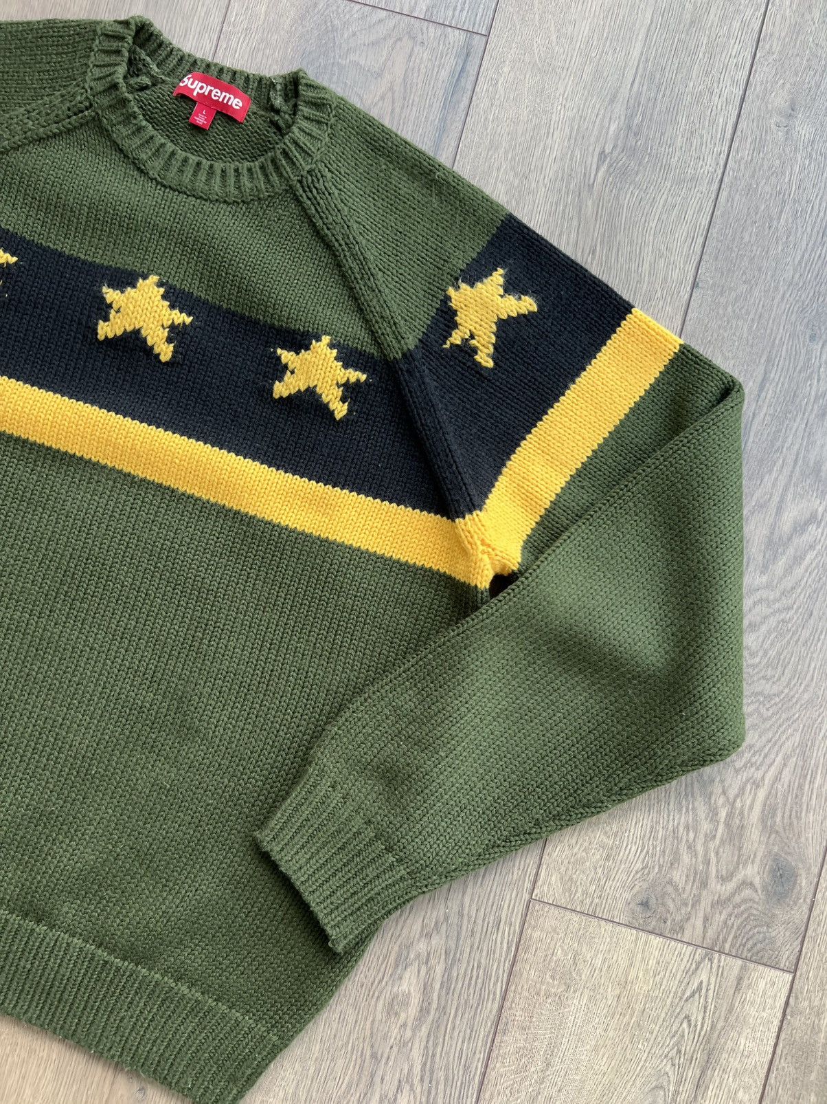 Supreme Supreme Stars Sweater “Green” Large Size US L / EU 52-54 / 3 - 6 Thumbnail