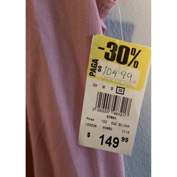 Other Pink Blouse With Ring Detail By Vertiche XL Size XL / US 12-14 / IT 48-50 - 5 Thumbnail