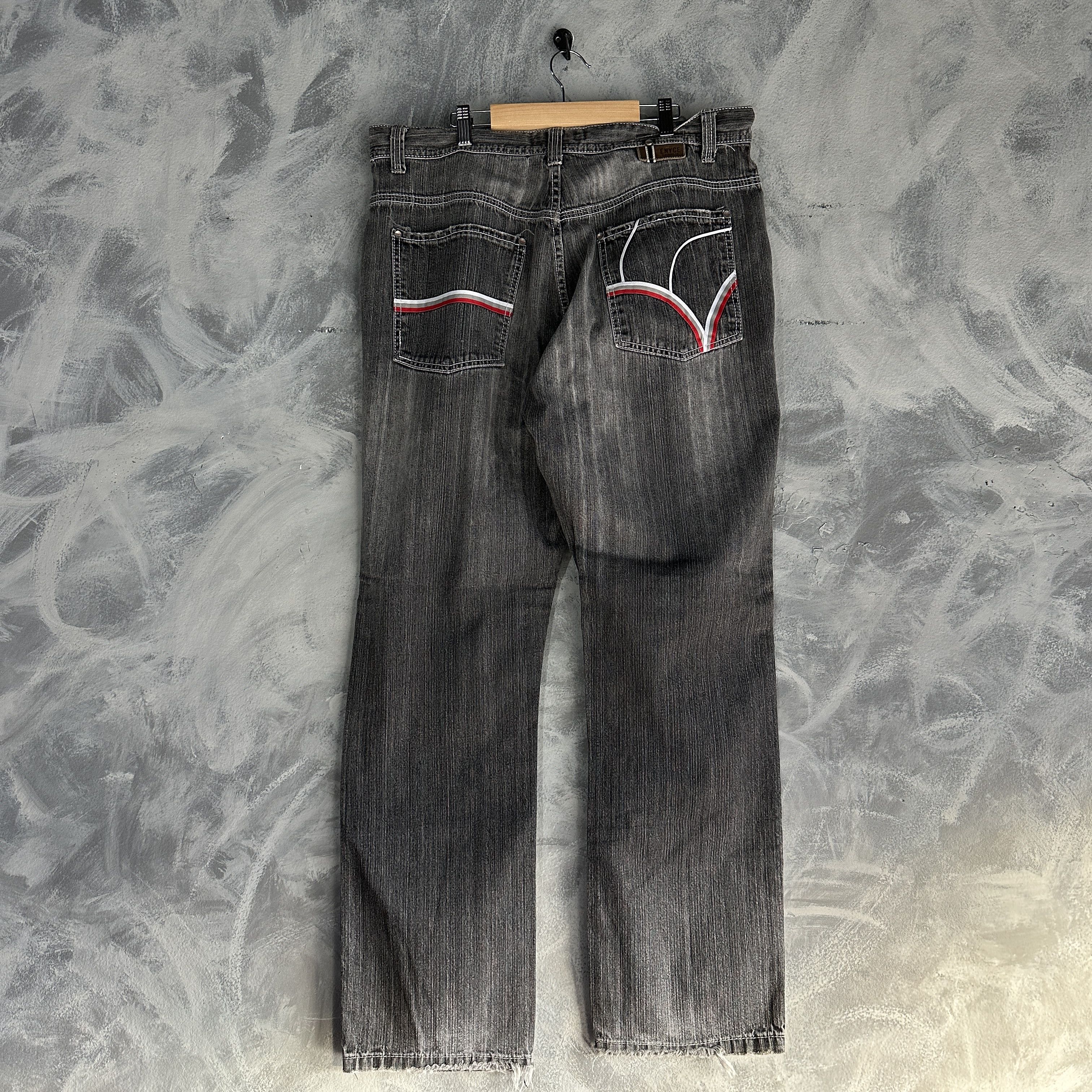Enyce Enyce Baggy Jeans Mens Size 36 Black Faded With Red Y2K Size US 36 / EU 52 - 5 Thumbnail