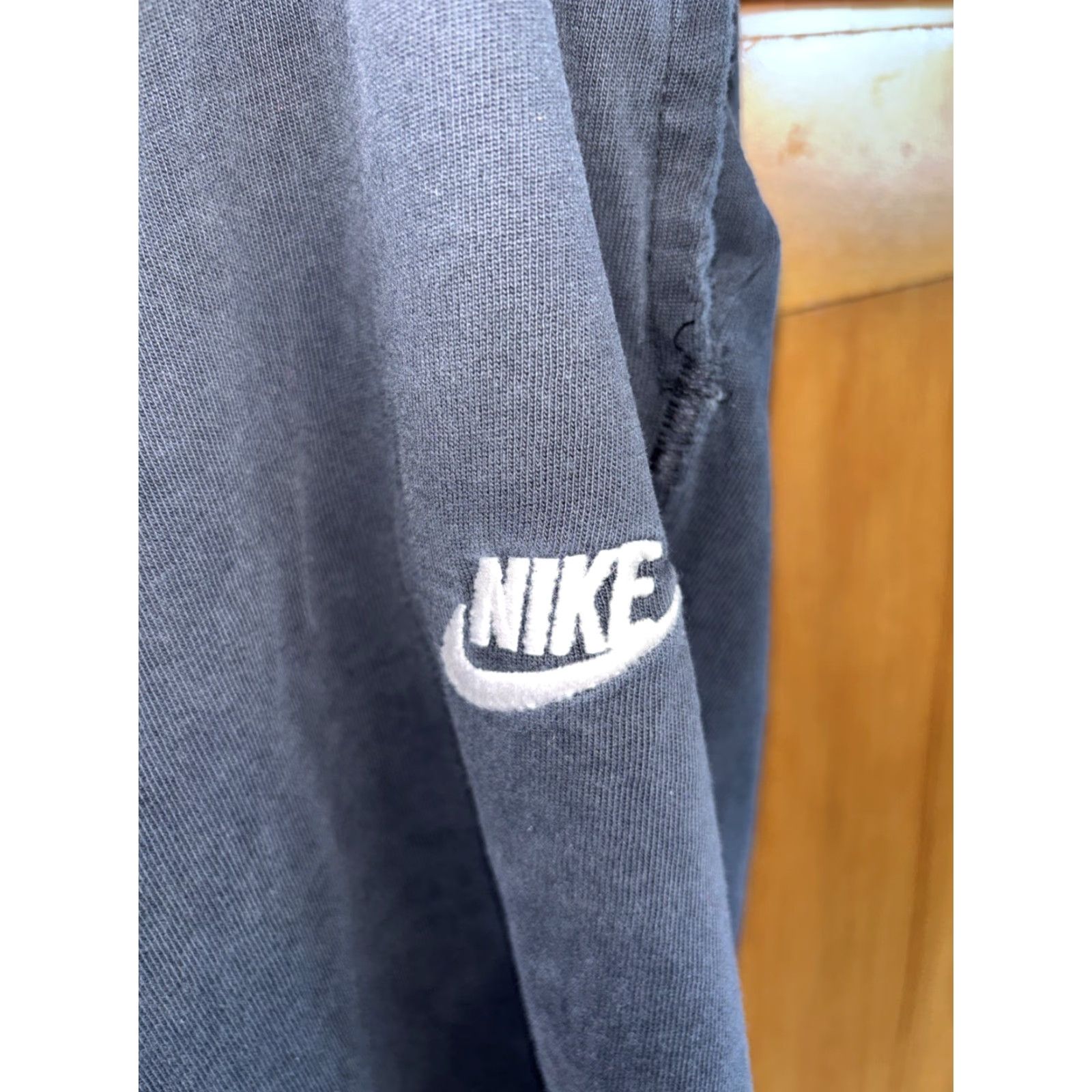 Nike Nike Shorts Men Black L Pockets Elastic Waist Drawstring Cotton Embroidered Logo Size US 33 - 3 Thumbnail