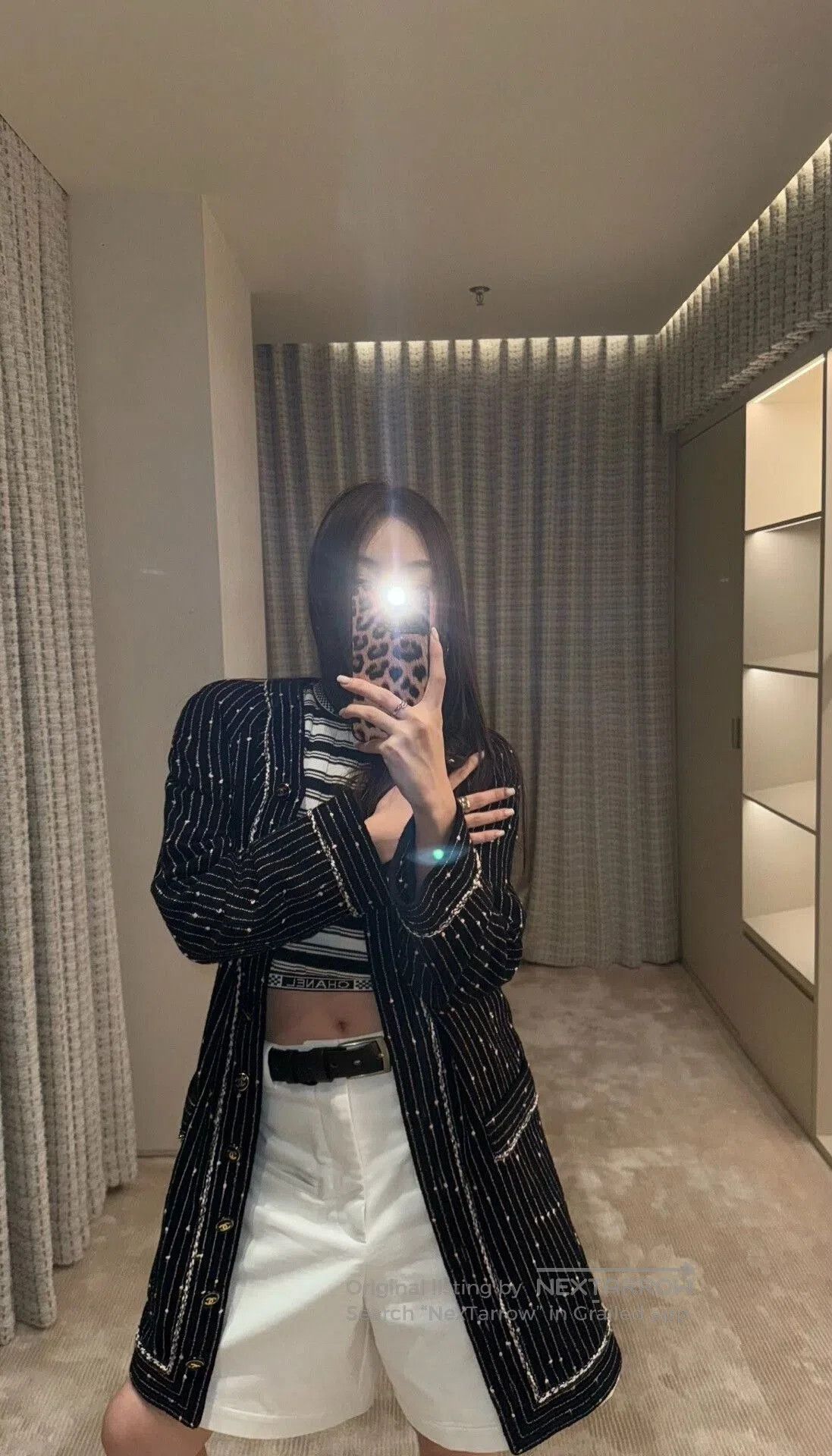 Chanel Chanel Striped Tweed Long Coat. Size S / US 4 / IT 40 - 8 Thumbnail