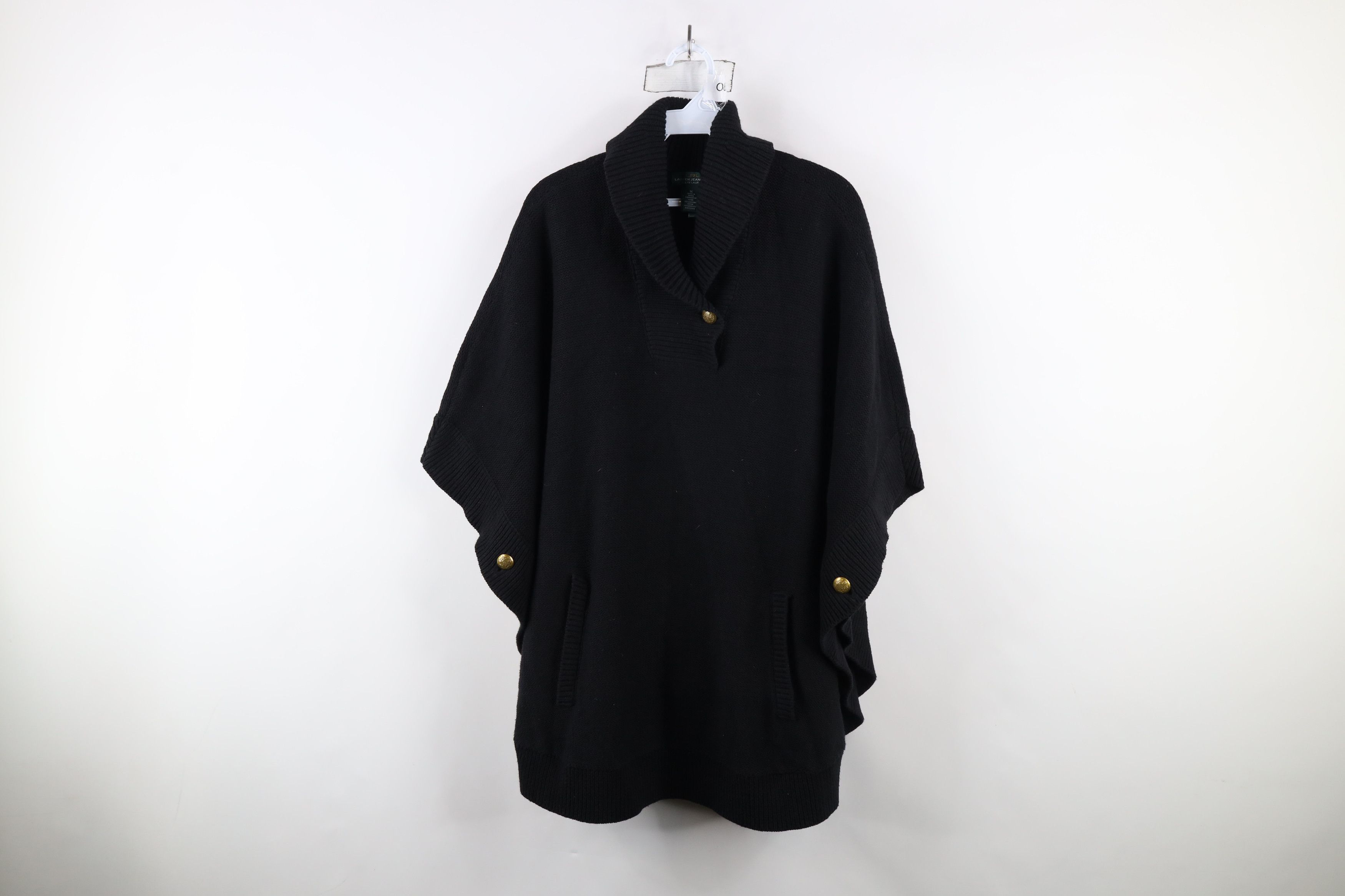 Vintage 90s Ralph Lauren Knit Pullover Sweater Cape Poncho