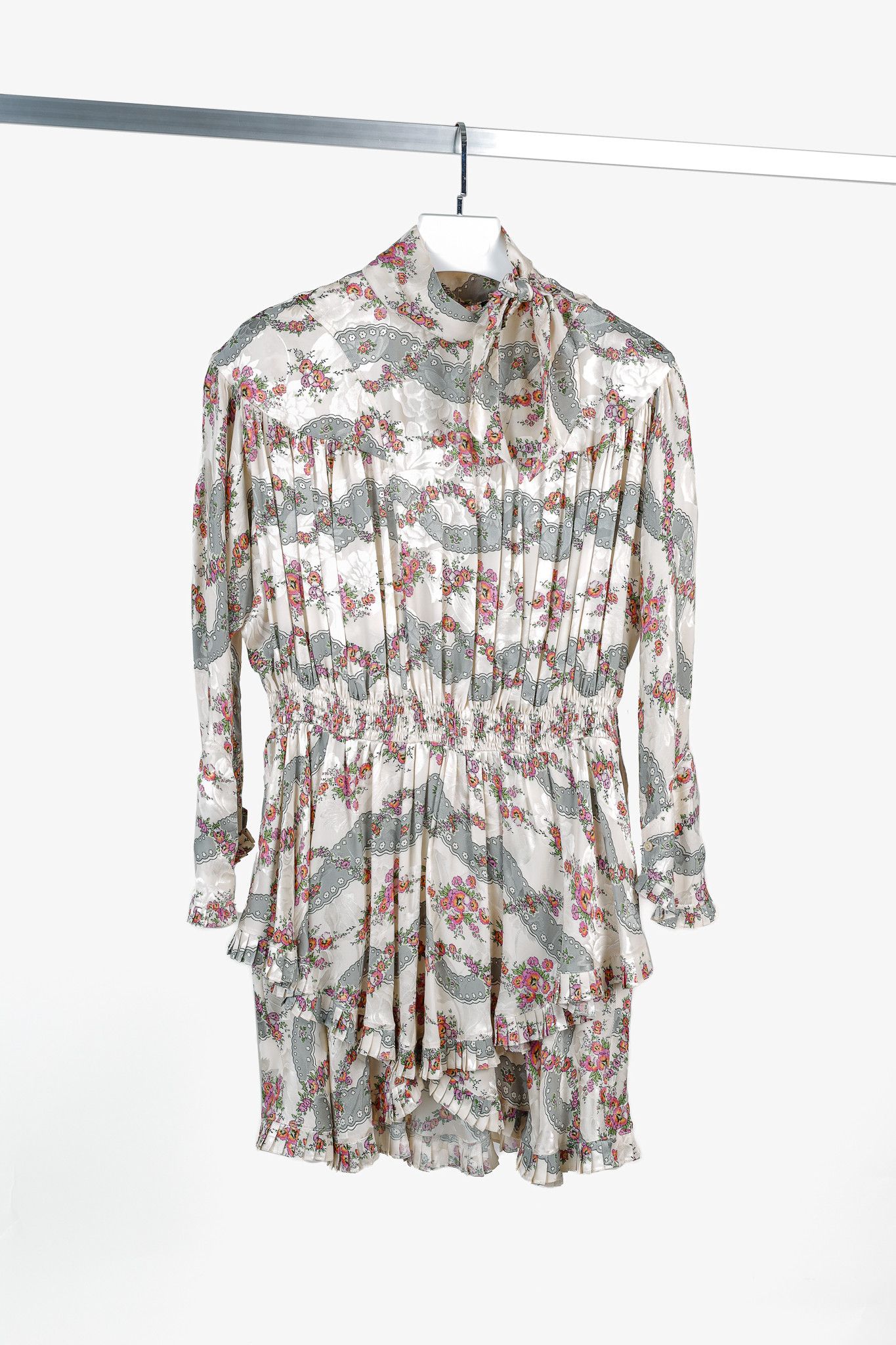 Isabel Marant Isabel Marant Josephine Antique Floral-Print Tie-Neck Dress Size M / US 6-8 / IT 42-44 - 1 Thumbnail