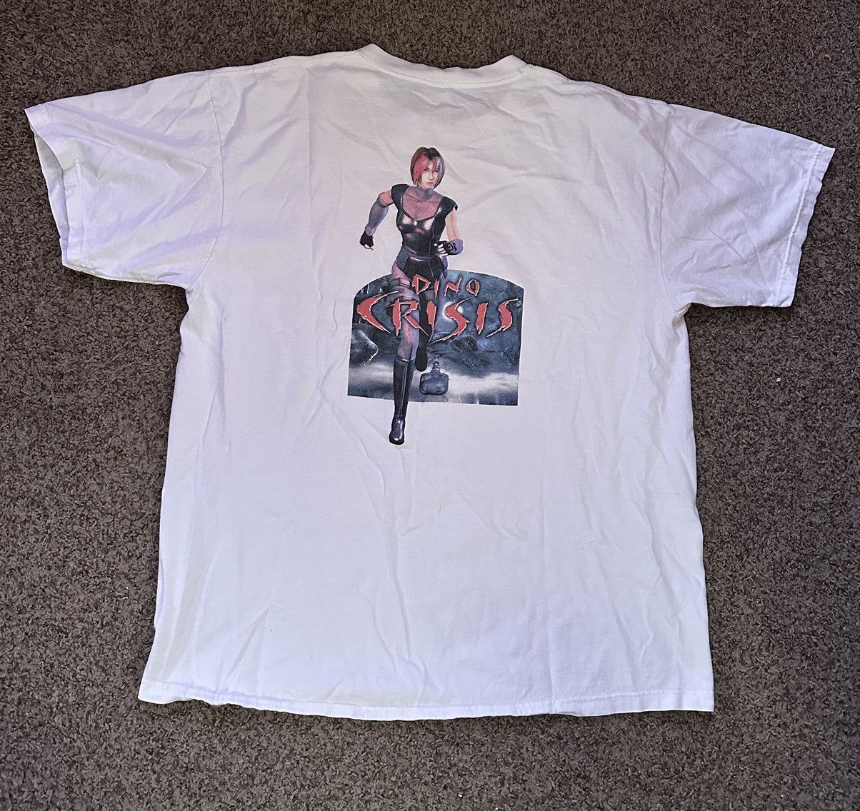 image of Vintage Dino Crisis Video Game Promo T Shirt Mens Size XL in White