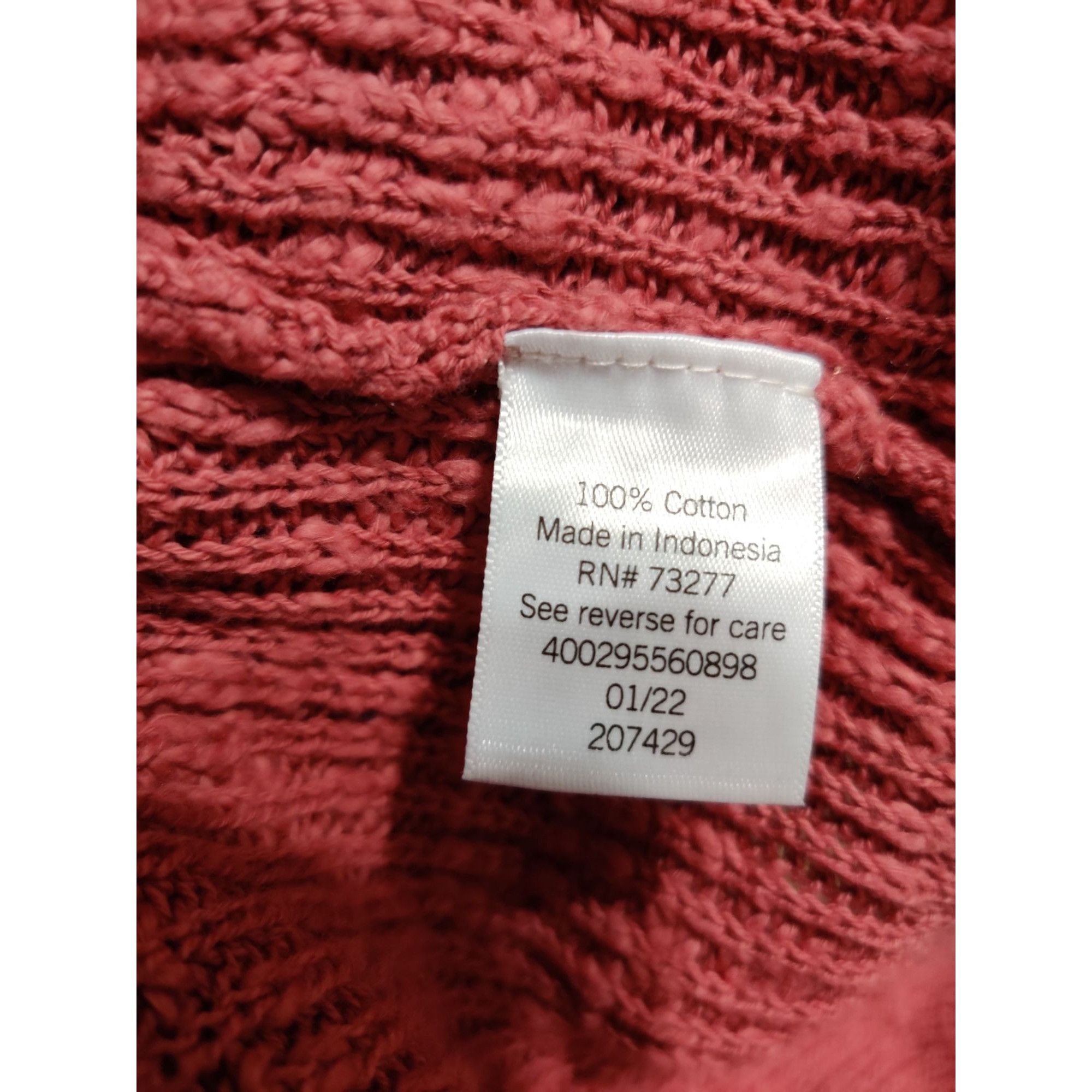 Sonoma SONOMA 3X Plus Size Pink Cotton Knit Sweater V Neck Lightwei Size 3XL / US 20-22 - 12 Thumbnail