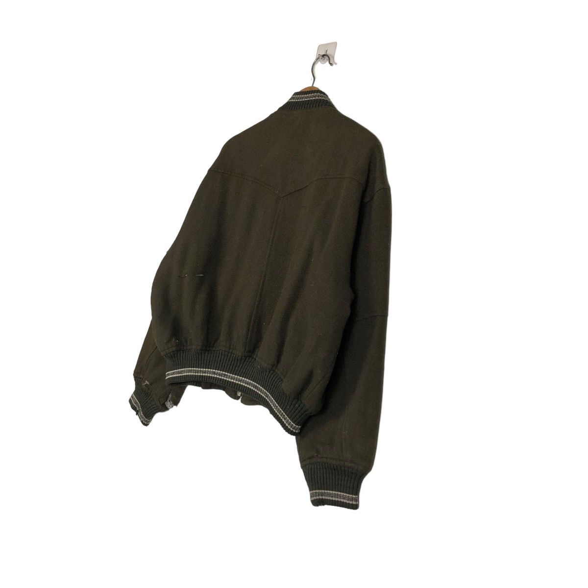 Japanese Brand 🔥VINTAGE WOOL BOMBER JACKET SCOOP SPELL OUT ISSEY MIYAKE Size US M / EU 48-50 / 2 - 12 Thumbnail