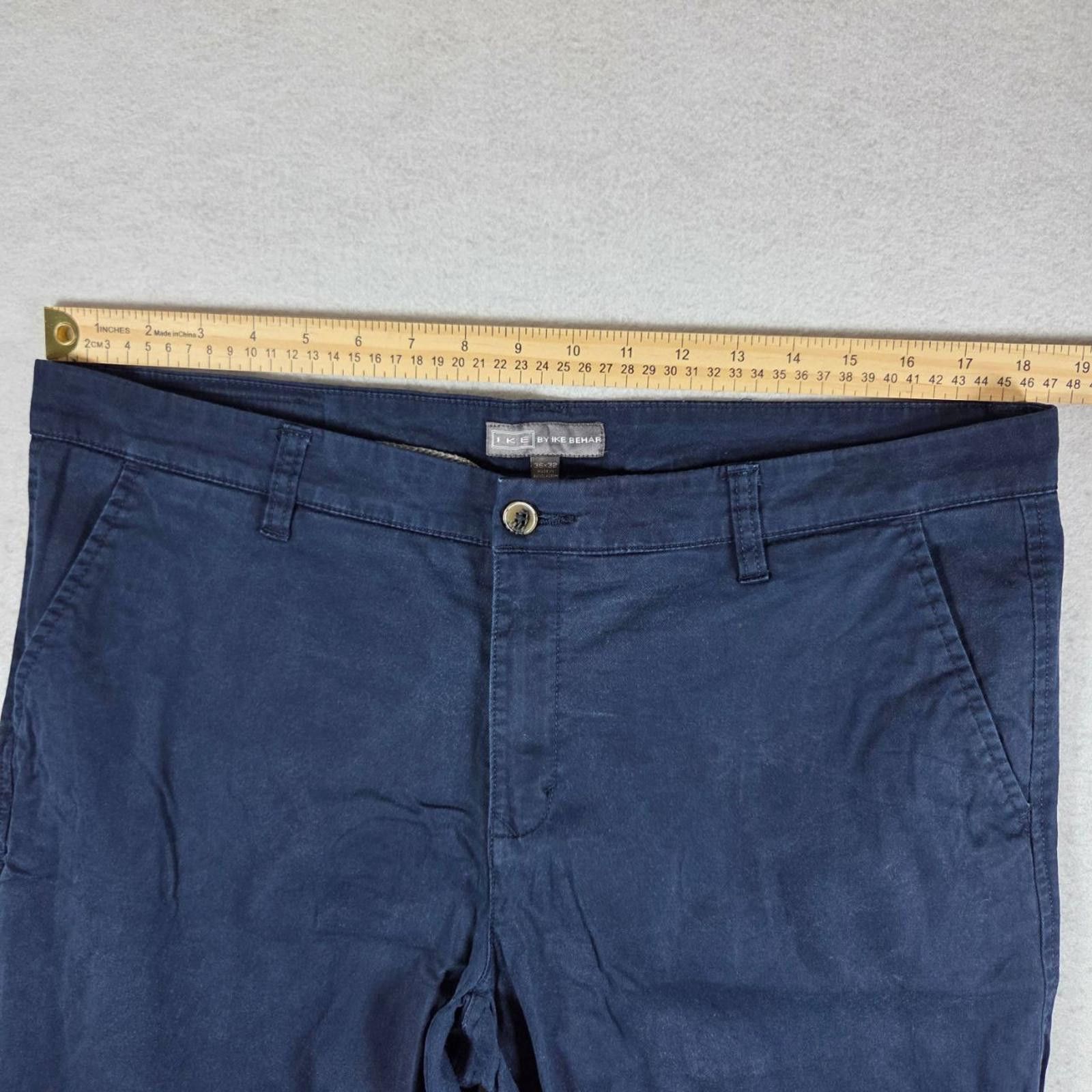 Other IKE By Ike Behar Mens Chino Pants Size 36x32 Dark Blue Size US 36 / EU 52 - 7 Thumbnail