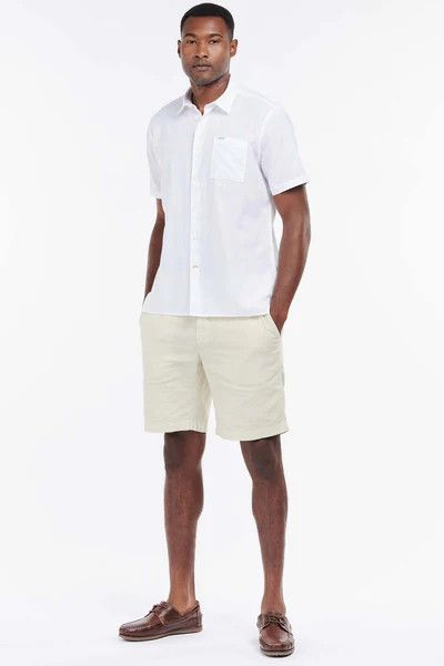 Barbour o1y1224 Logo Single Pocket Shirt in White Size US XS / EU 42 / 0 - 4 Thumbnail