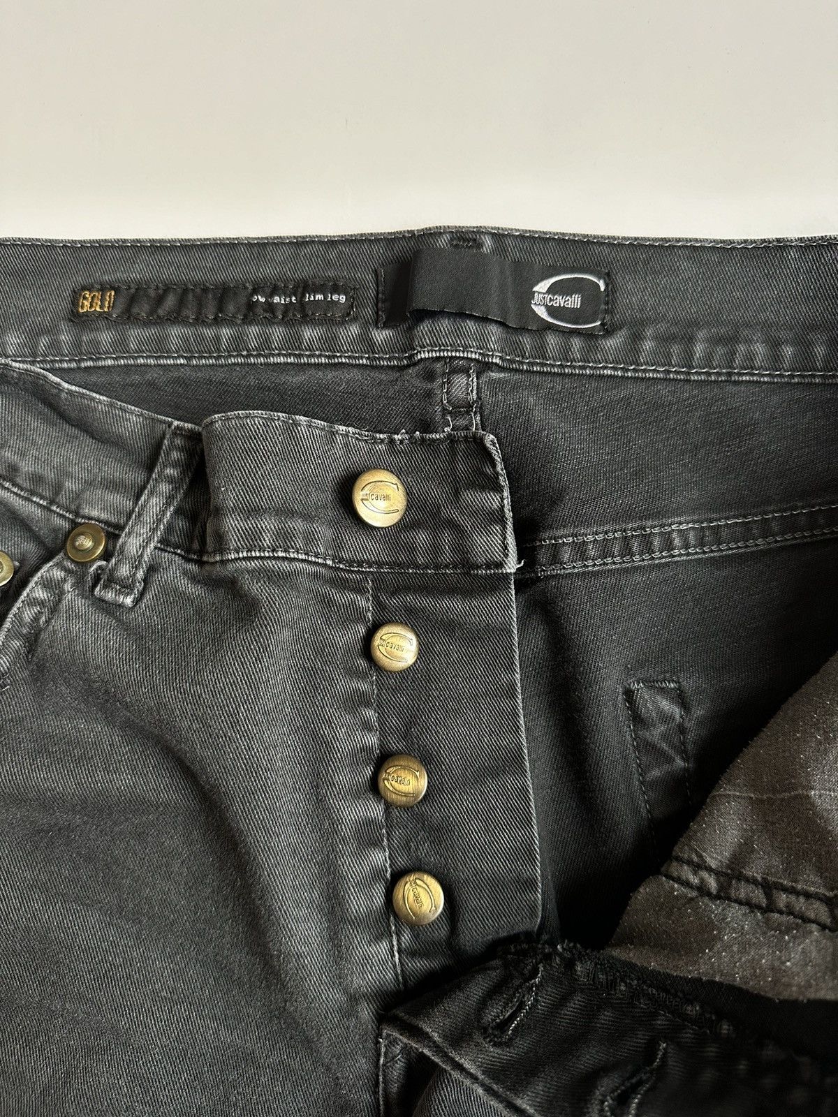 Roberto Cavalli Just Cavalli Dark Gray Slim Jeans Size 33 Size US 33 - 9 Thumbnail