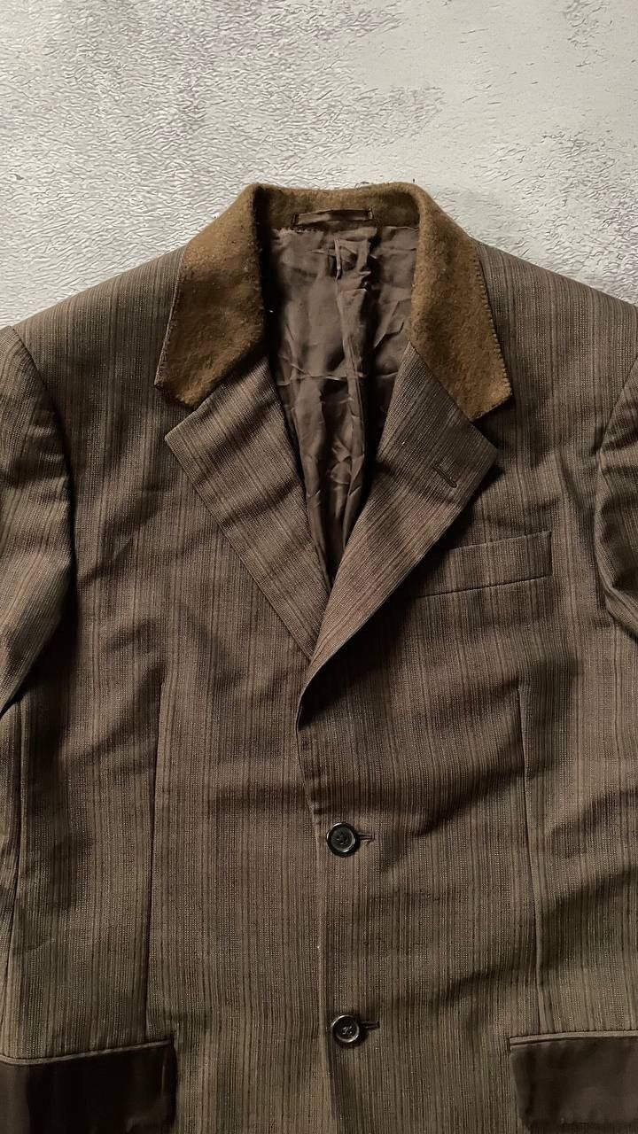 Prada Vintage Prada Milano Brown Striped Blazer 48R Size Luxury Size 48R - 5 Thumbnail