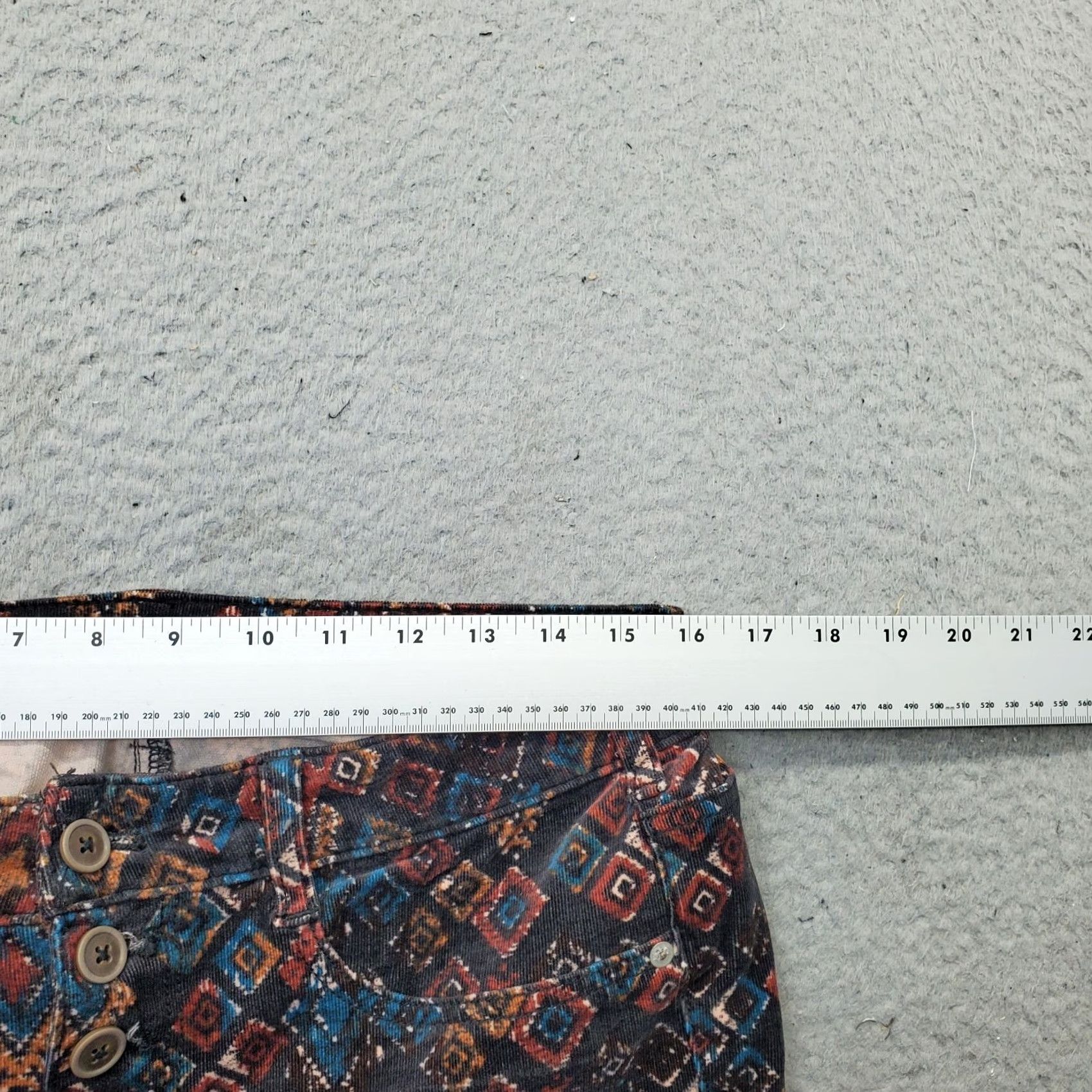 Anthropologie Anthropologie Pilcro Corduroy Pants Womens 32 Multi Geometric Stretch Button Fly Pants Size 24" / US 00 / IT 34 - 6 Thumbnail