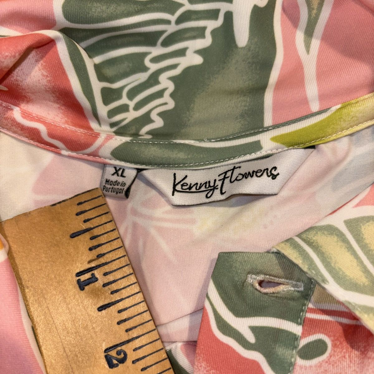 Kenny Flowers Kenny Flowers Polo Shirt Men XL Pink Hawaiian Short Sleeve Size US XL / EU 56 / 4 - 2 Thumbnail