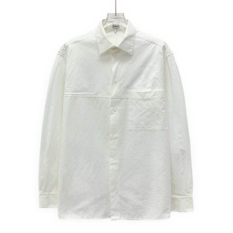 Loewe LOEWE size 37 White Logo Jacquard Full Print Cotton Lapel S Size S / US 4 / IT 40 - 1 Thumbnail