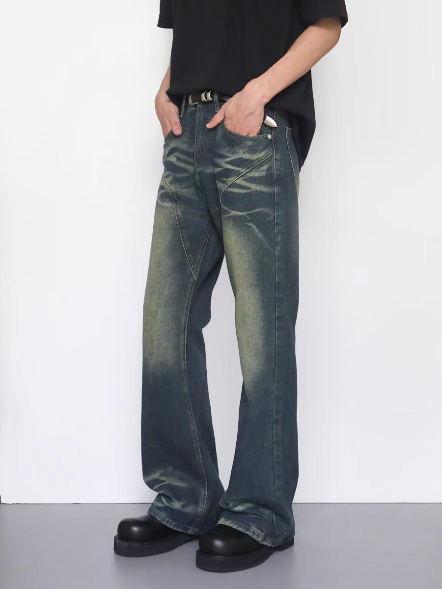 Japanese Brand × Jean High street washed and spliced micro flare jeans Size US 34 / EU 50 - 3 Thumbnail